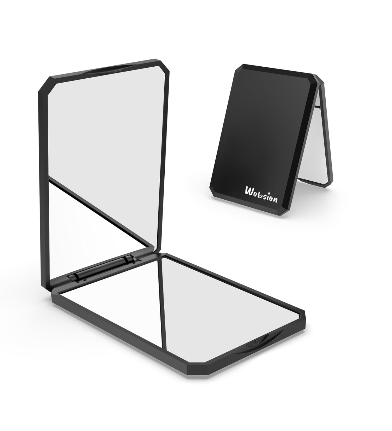 wobsion Compact Mirror Small Mirror for Purse Pocket Mirror with Magnification for Purse Handbag Travel Small Makeup Mirror Gifts for Girls(Black) - Buy Online on GoSupps.com