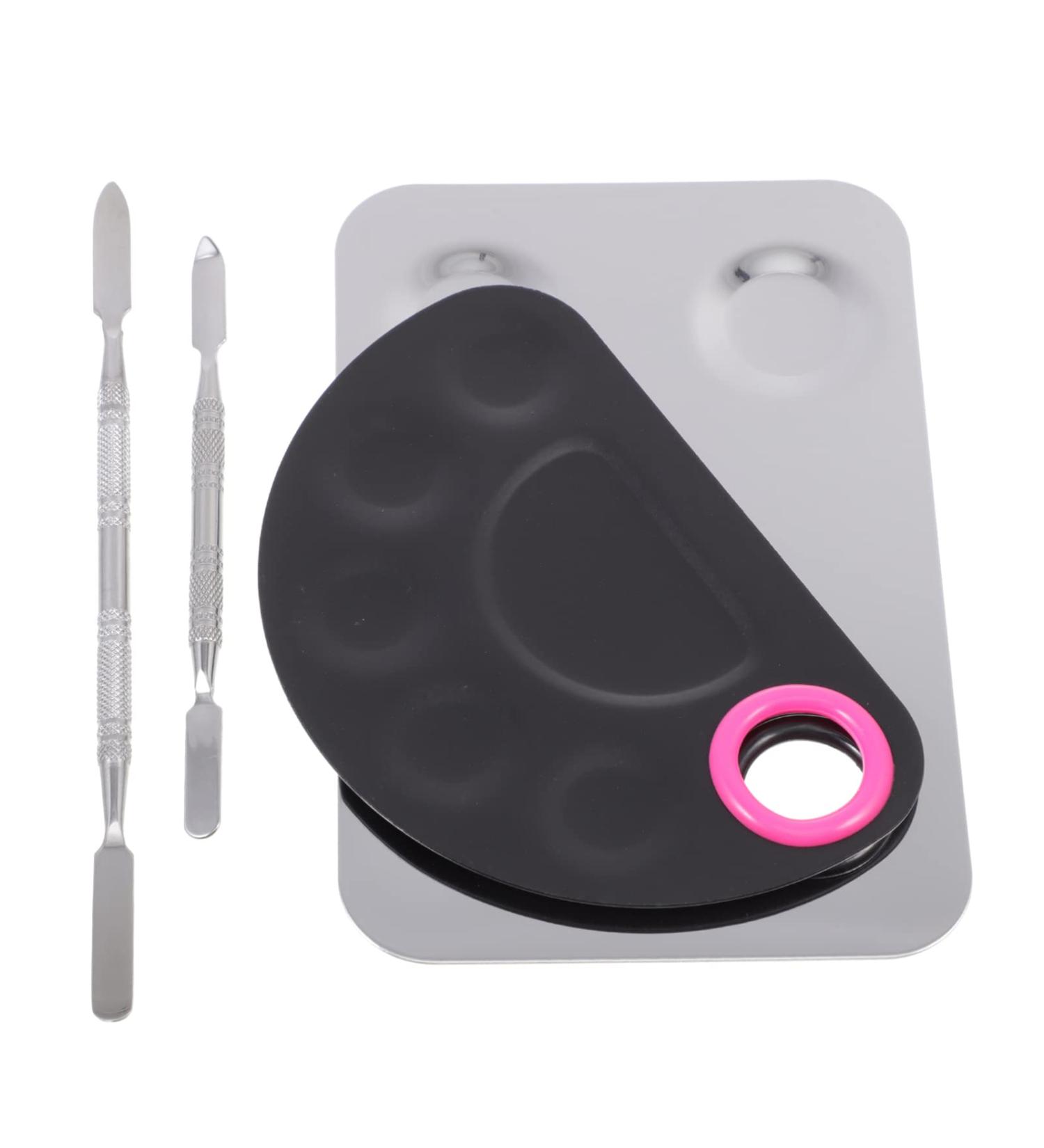 Buy Nail Art Display Boards Set - Rustproof Steel Pallet Nail Stand for Makeup Colors | Malpot Manicure Indicator - 15x10x0.5cm Silver | International Shipping - Buy Online on GoSupps.com