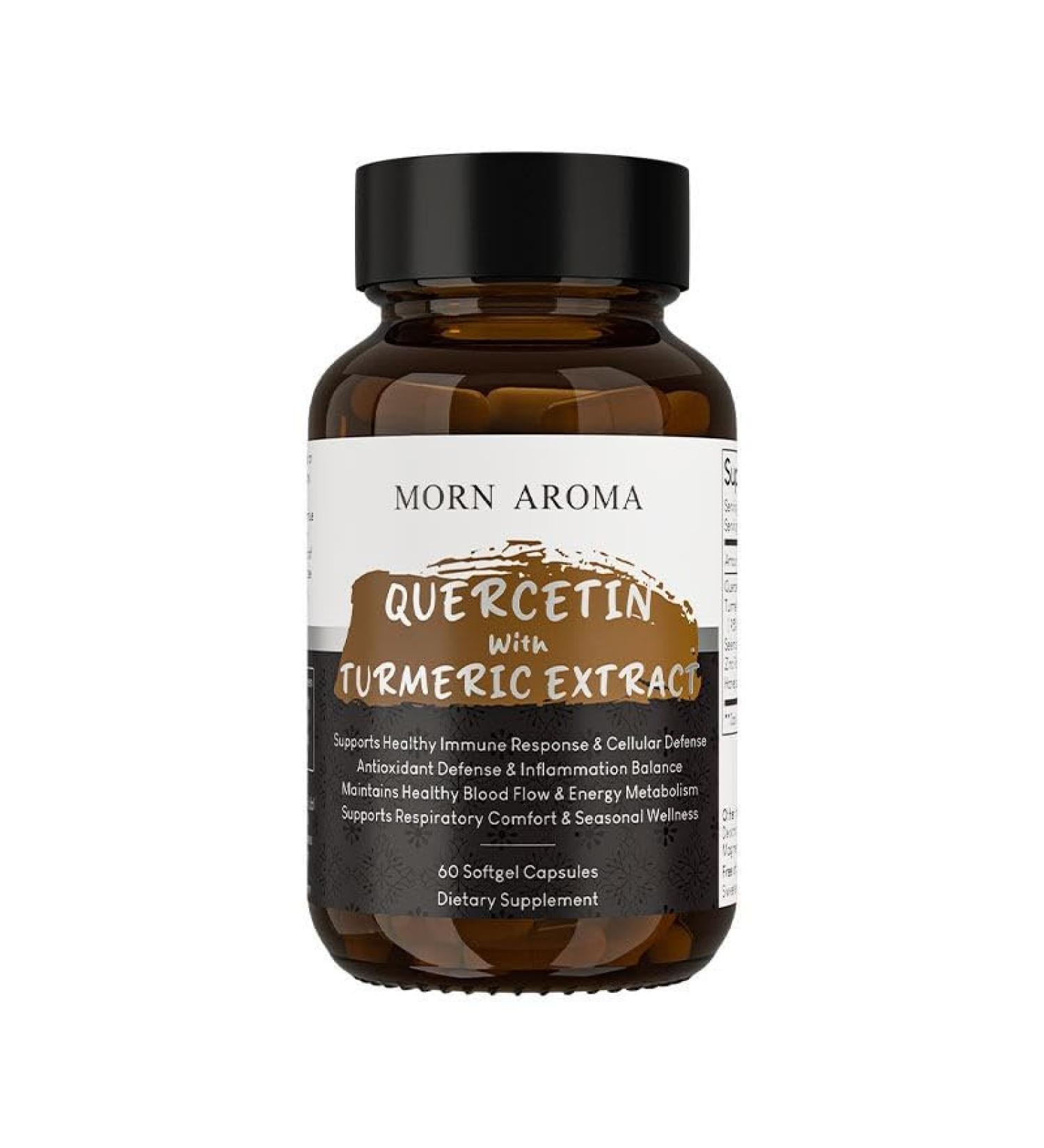 Morn Aroma Quercetin and Turmeric Extract Supplement - 60 Count