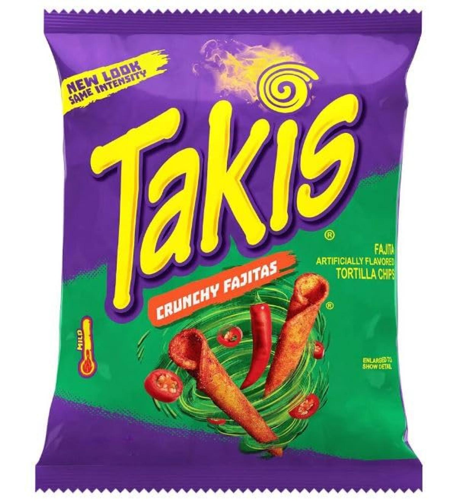  HEART FOR CARDS 1 x 92g Takis Tortilla Chips Crunchy Fajitas - Hot Chili Pepper & Fajita Flavour + Heartforcards Shipping Protection - Buy Online on GoSupps.com