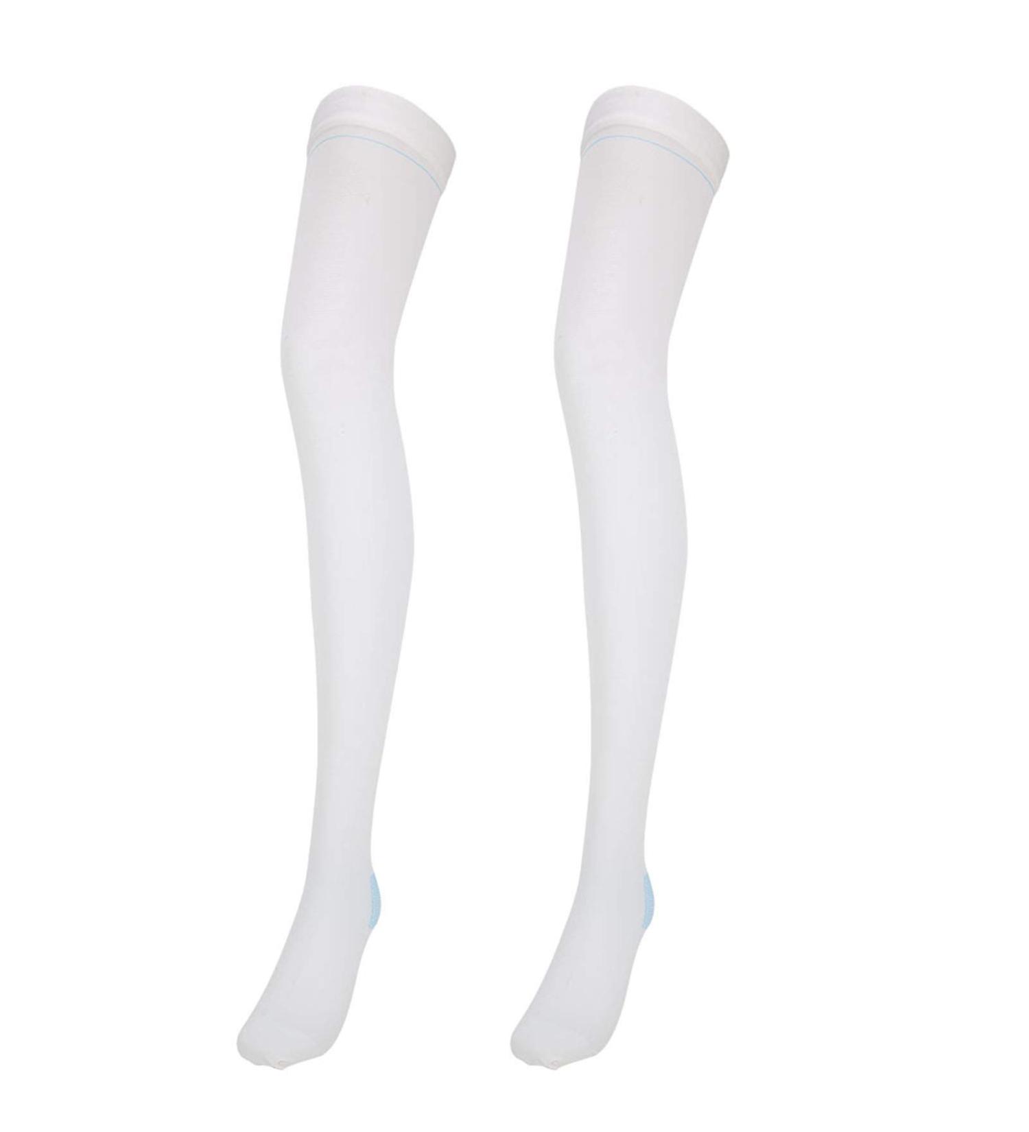 Weikeya Compression Socks for Varicose Veins Odorless Thrombus Prevention Stockings for Recovery & Relapse Prevention Pure White Long Tube - Buy Online on GoSupps.com