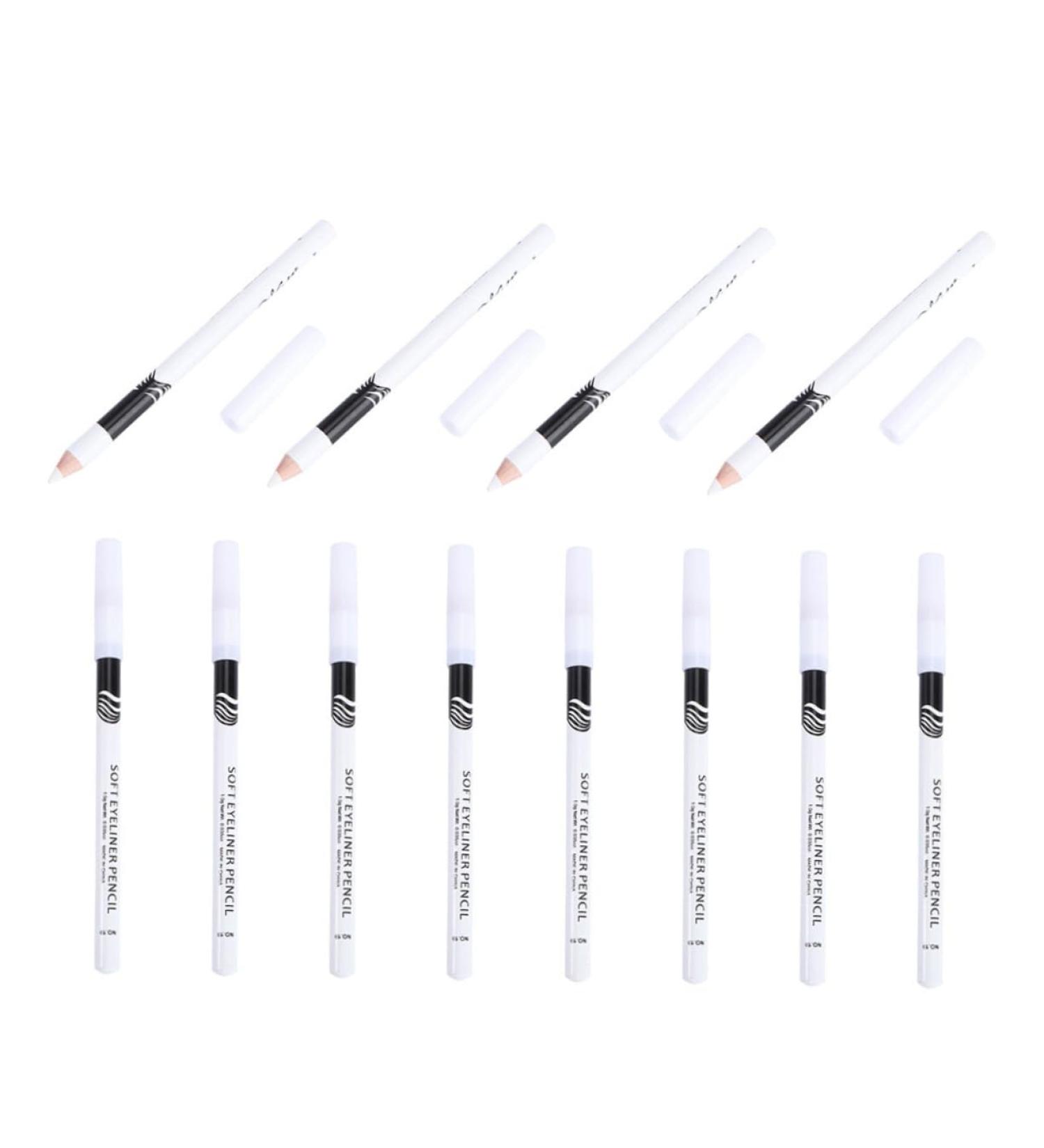PLAFOPE 24pcs Eyeliner Pencil Brown Liquid Eyeliner Eye Makeup Drawing Pen Eye Liner Pen Wooden Pole White - Buy Online on GoSupps.com