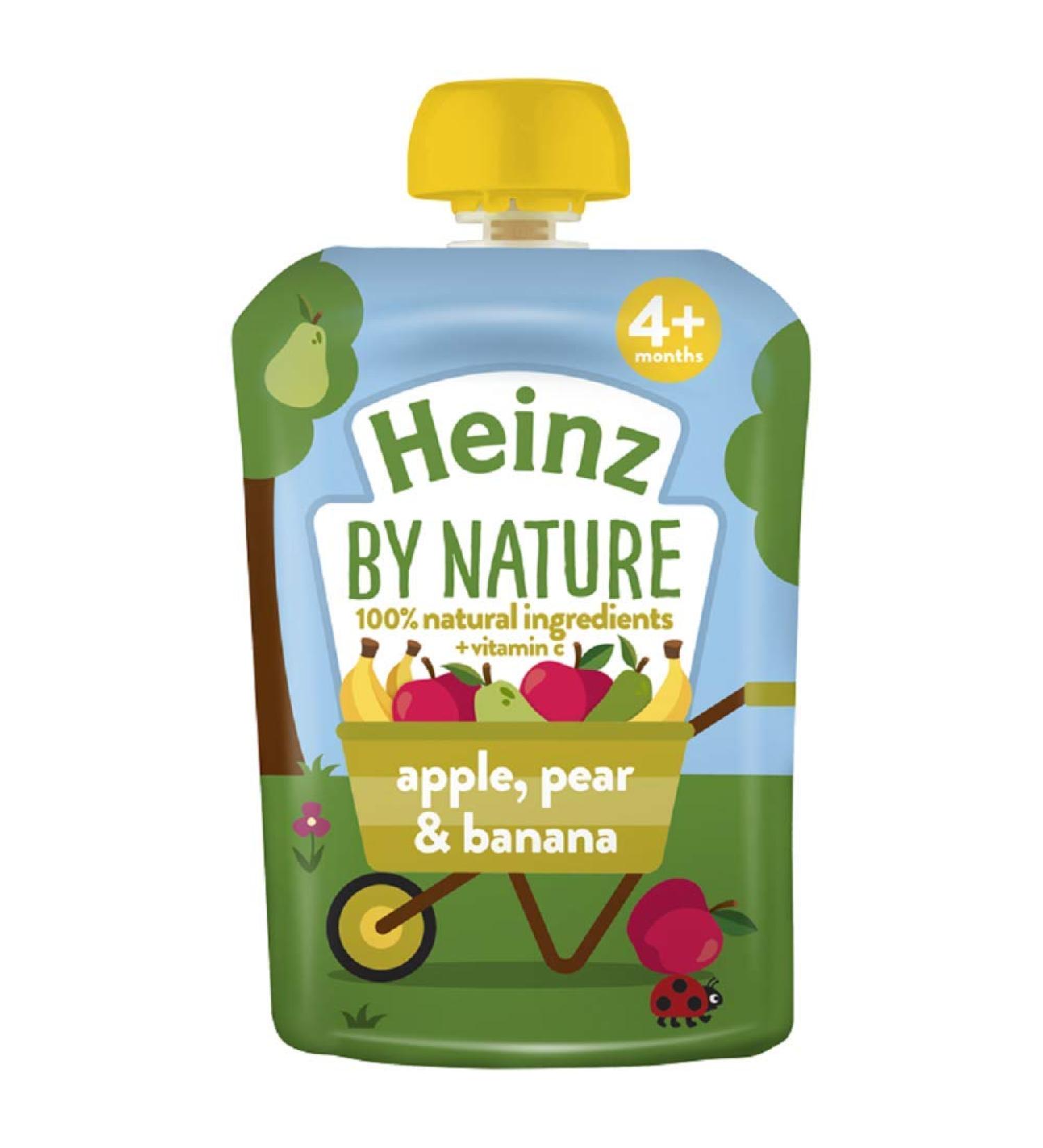 Heinz Apple Pear Banana Fruit Pouch 6x100g | Organic Baby Food - Buy Online on GoSupps.com