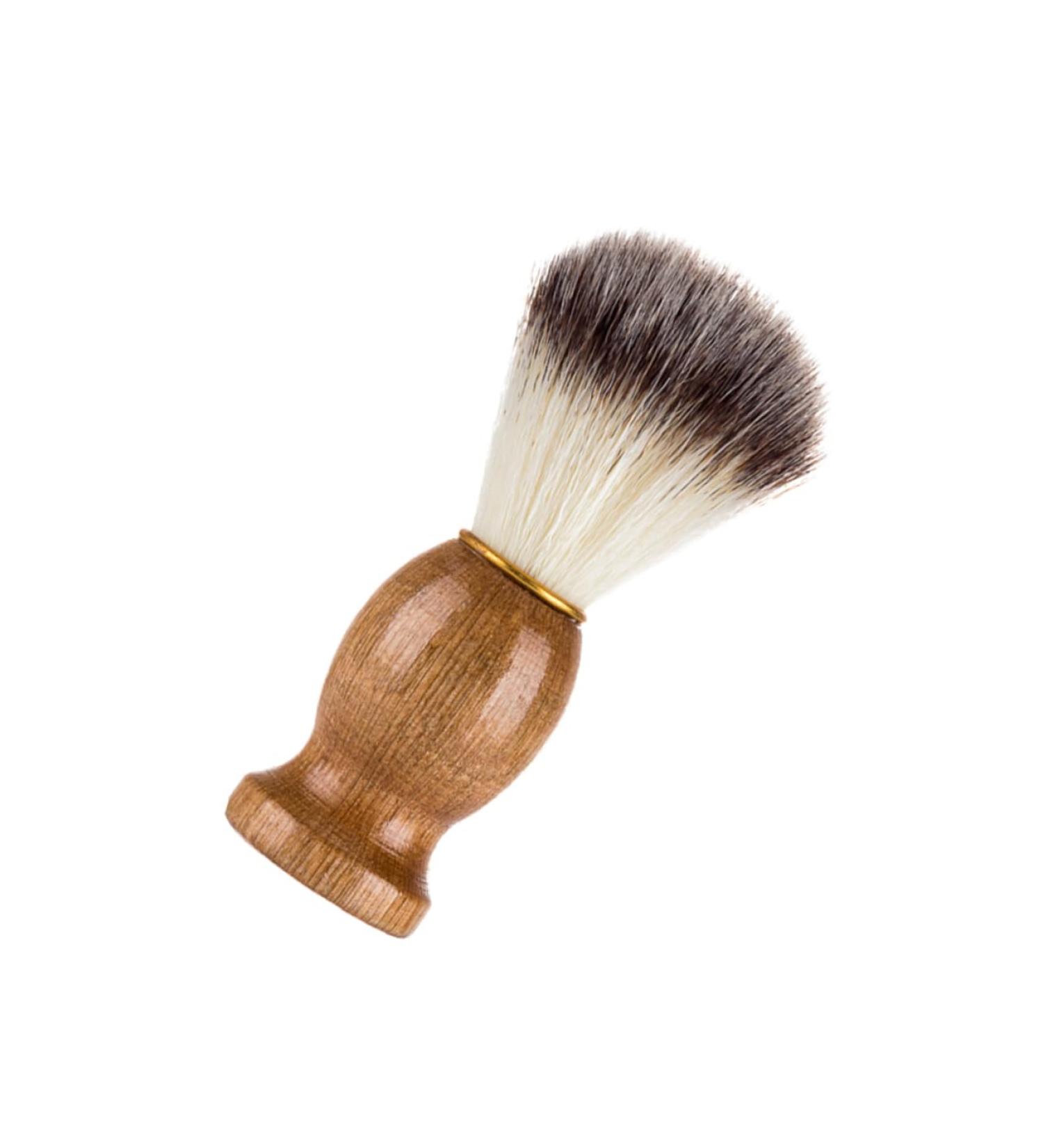Doitool Badger Hair Beard Brush & Shaving Tool - Men's Wooden Bristle Razor Brush for Cleaning & Grooming | Soft Fur Neck Dust Brush - Buy Online on GoSupps.com