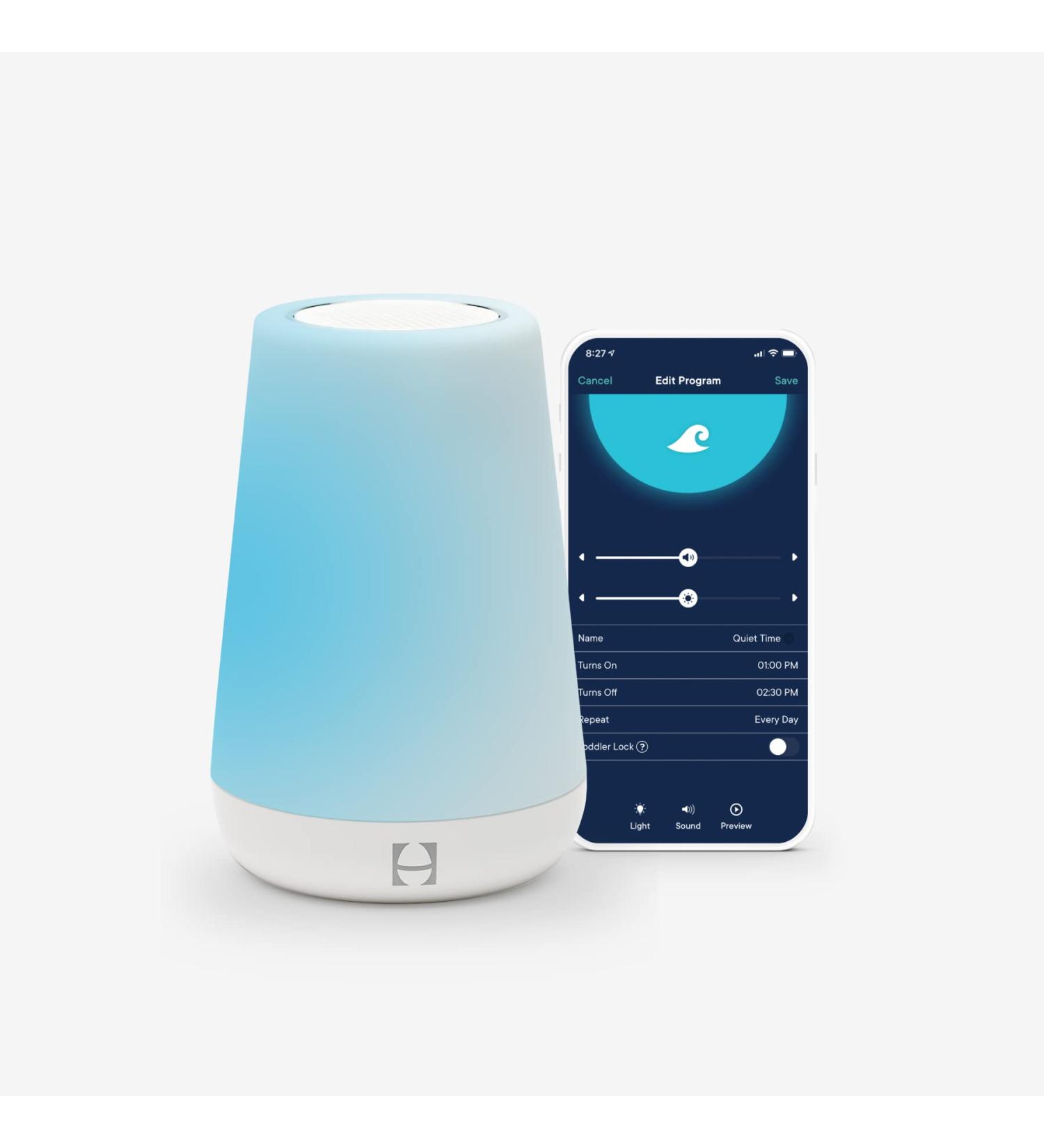 Hatch Rest 1st Gen: Baby Sound Machine, Night Light, Sleep Trainer - White Noise Soother, Toddler Alarm Clock - App Controlled Bluetooth - Buy Online on GoSupps.com