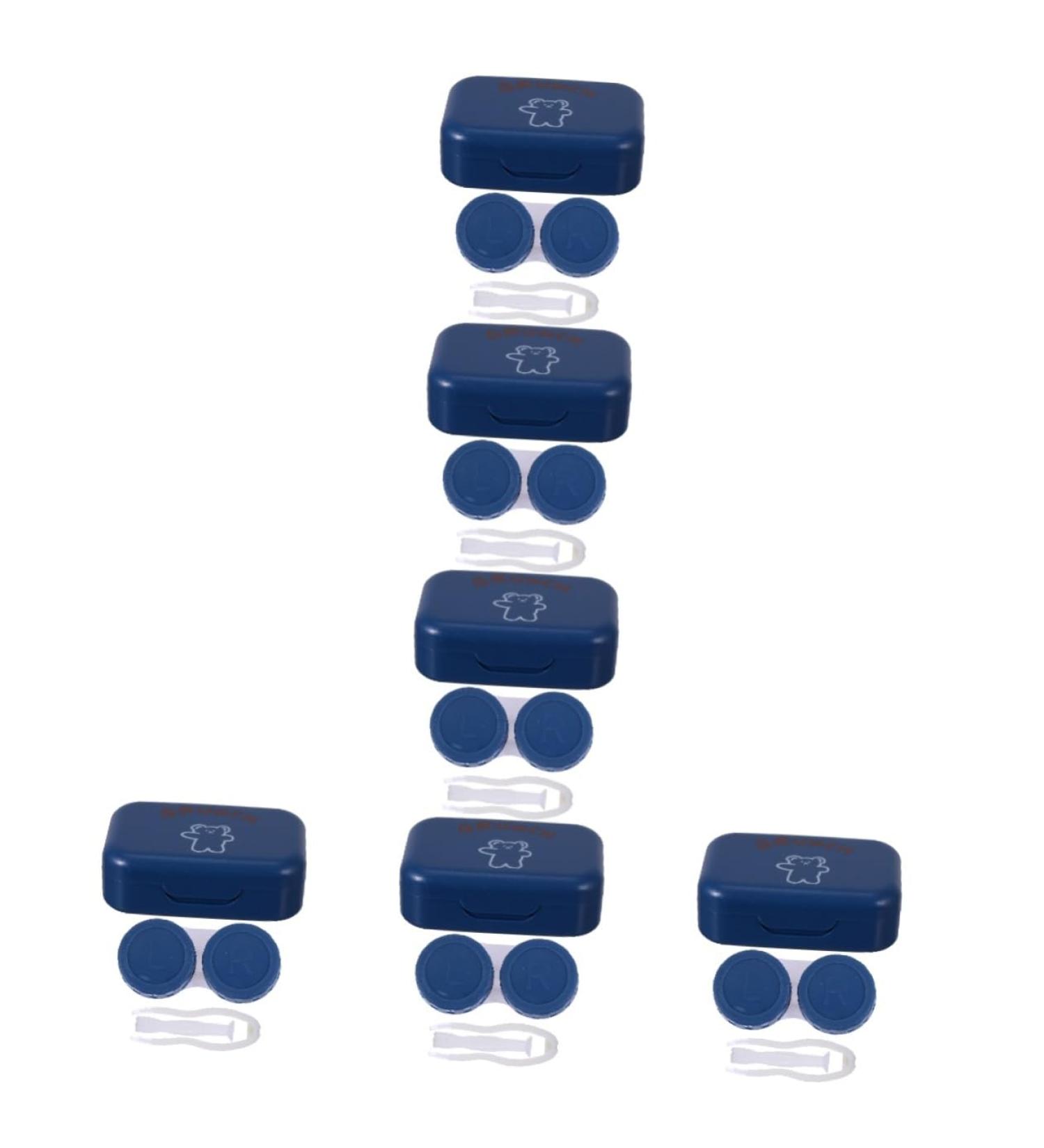 Solustrie 4Tlg Care Box for Colored Contact Lenses - Travel Package - Korean Design - 6 Plastic Cases (6.5x4.5x2cm) - Perfect for International Shipping - Buy Online on GoSupps.com