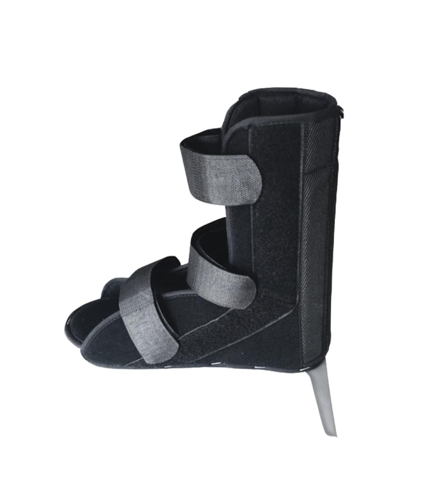 Ankle Fixed Shoes for Strain Care | Adjustable Ankle Brace Support & Medical Boot for Sprains - Black - Buy Online on GoSupps.com