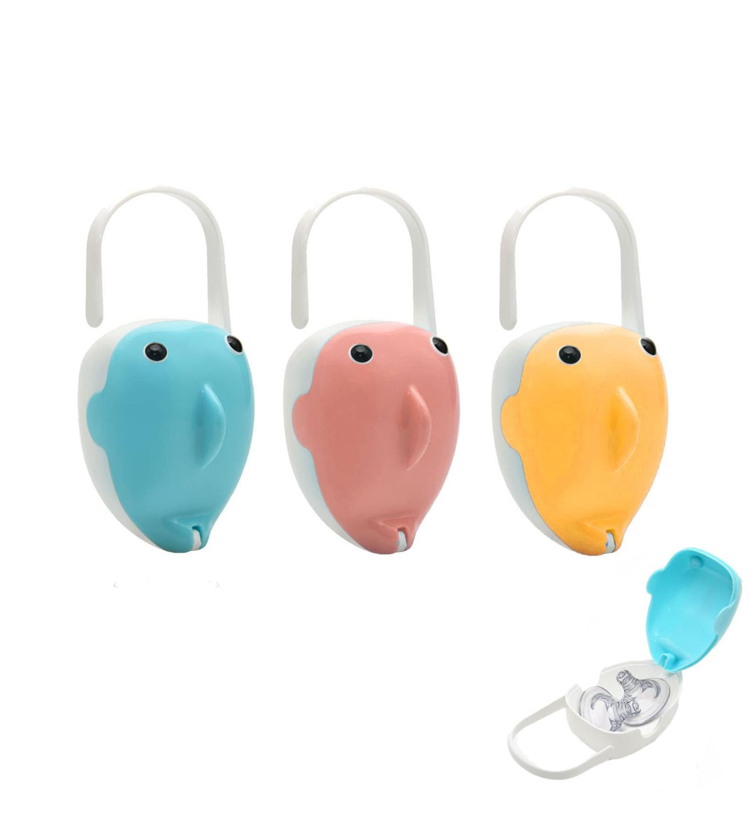 3 PCs Portable Baby Pacifier Storage Box - Dust-Proof Travel Organizer for Newborns - Random Colors - Buy Online on GoSupps.com