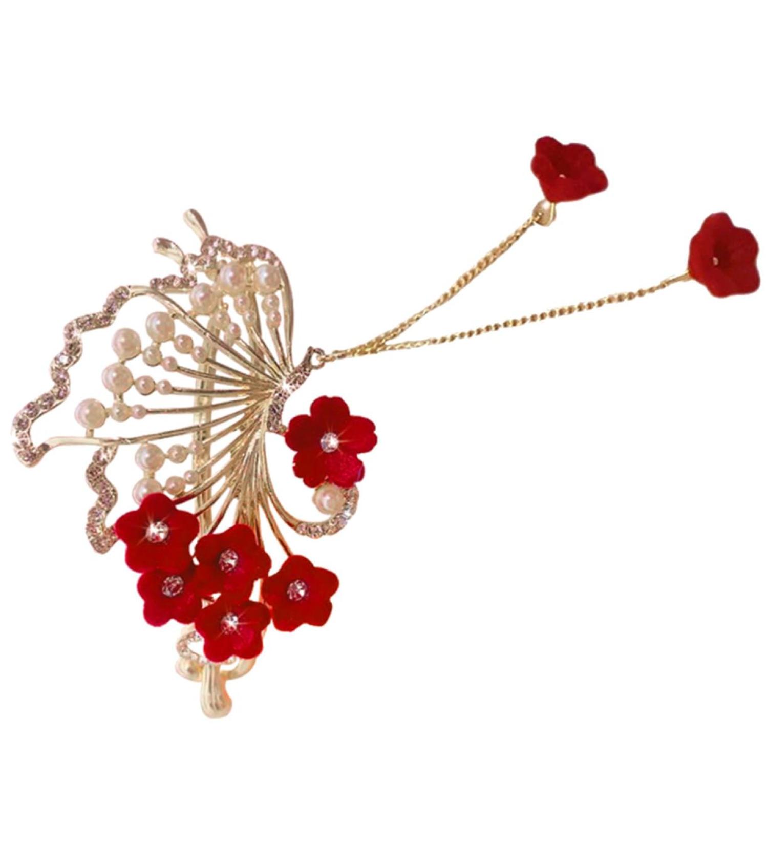 minkissy Camellia Clip Hair Pins Hair Clips Flower Hair Clip Velvet Bride China Hair up - Buy Online on GoSupps.com