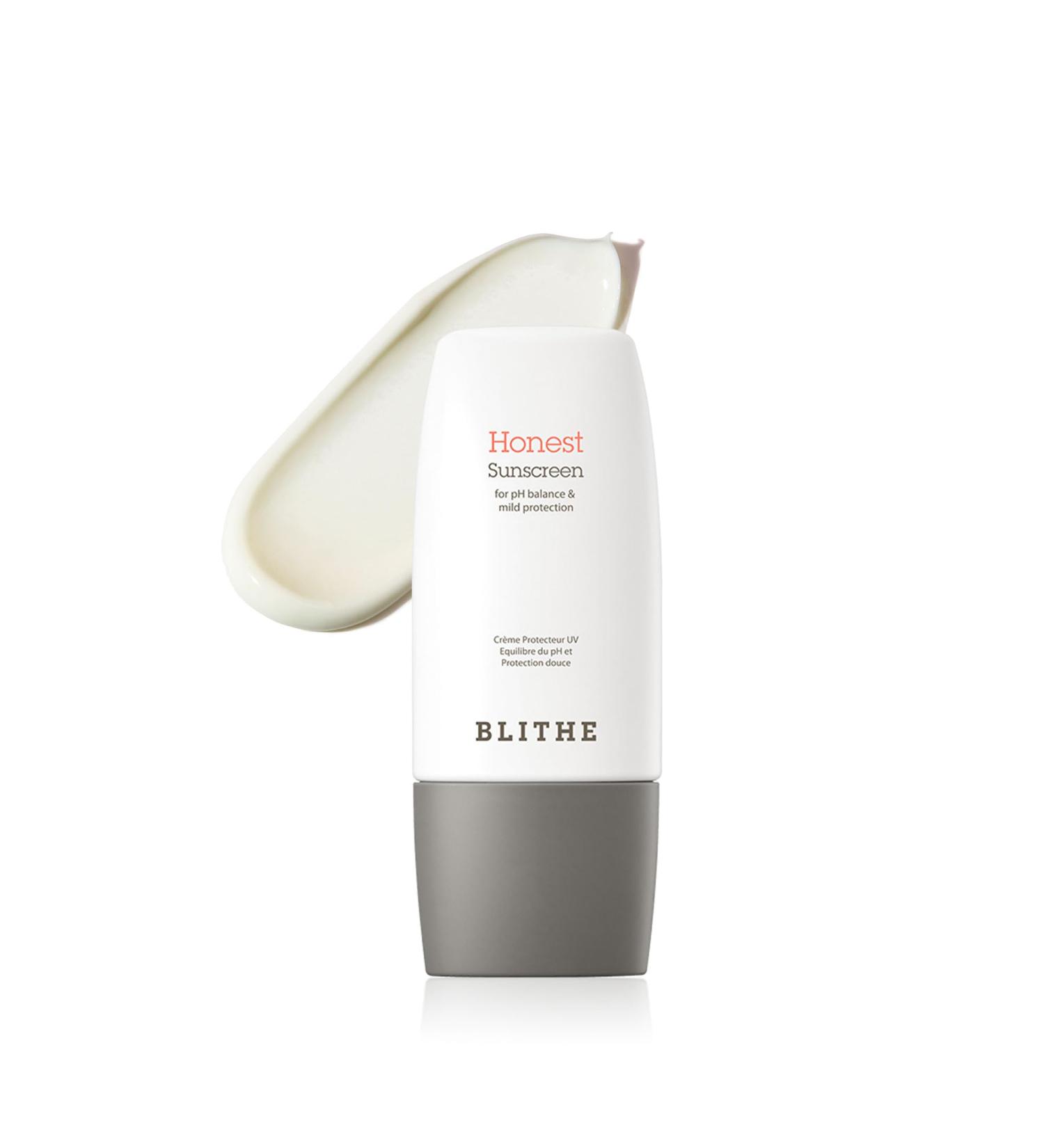 Blithe Honest Sunscreen for pH Balance & Mild Protection - Korean Skincare Chemical Sun Protection Replenish Skin pH 5.5 Balancing Formula SPF 50+ PA++++ (50 ml) - Buy Online on GoSupps.com