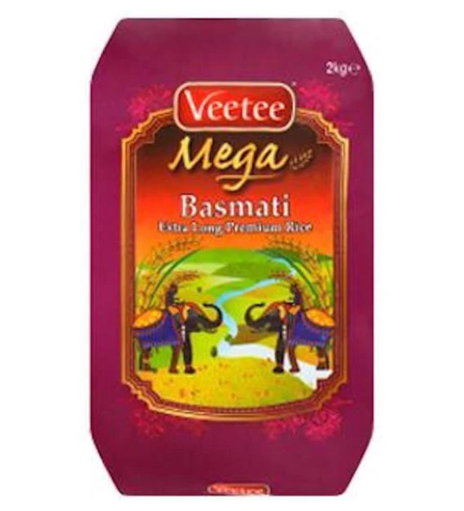 Veetee Mega Long Basmati Rice 2kg-Fd