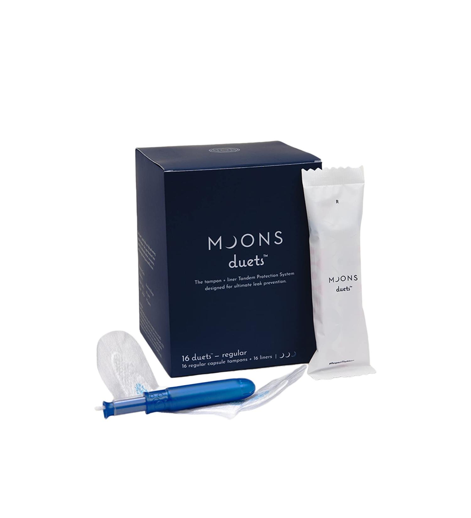 Moons Duets Tampon Plus Liner System | Compact Combo with Ultimate Leak Protection (32 Count) - Buy Online on GoSupps.com