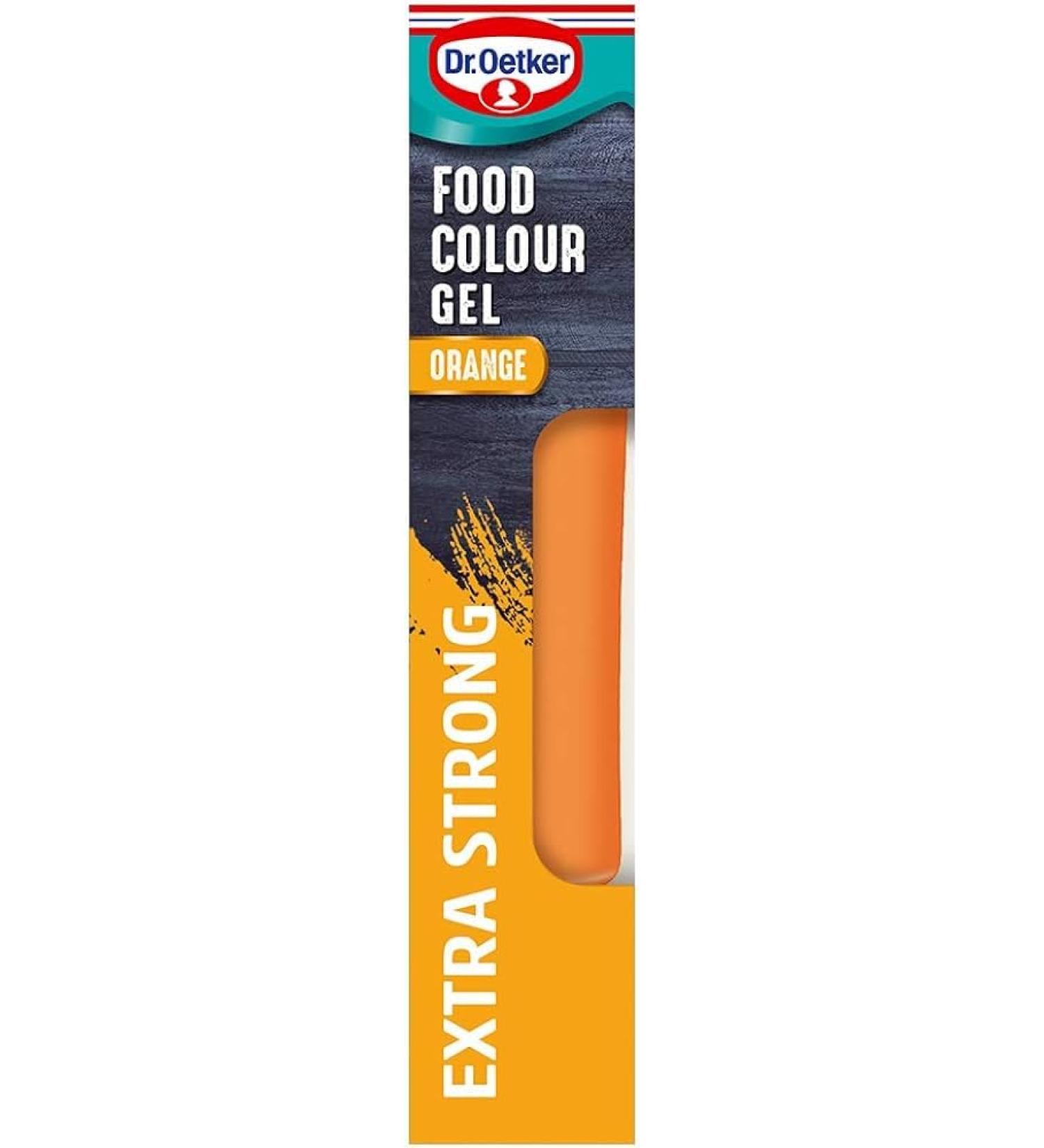 Dr. Oetker Extra Strong Orange Food Colour Gel 15G | Orange Gel Food Colour | You can also use these food colour gels to create sugarpastes | Premium product - Buy Online on GoSupps.com