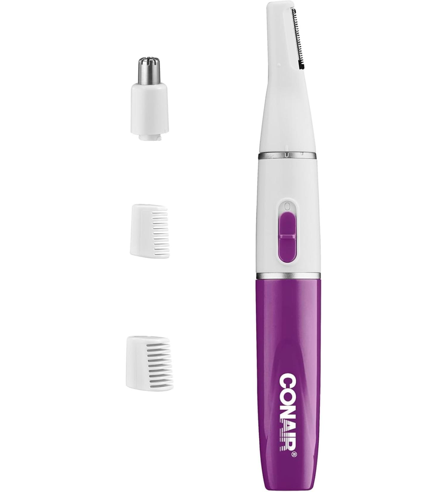 Conair All in 1 Facial Hair Trimmer for Women Perfect for Face Nose and Eyebrows Battery Powered - White - Buy Online on GoSupps.com