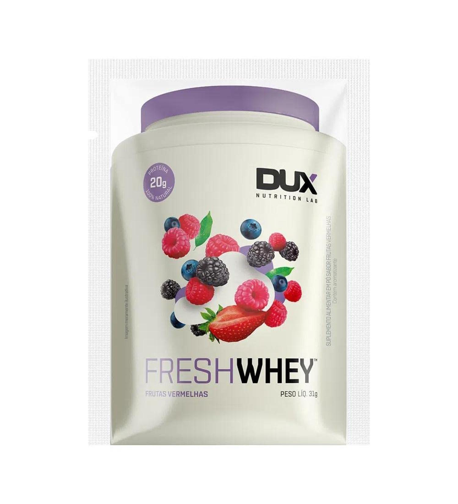 Fresh Whey Mixed Berries - 20g of Protein per Serving - Amino Acids Brazilian Fruits and Nuts Pre and Post-Workout - Single Use Packet 1oz Red Berries 1 Ounce