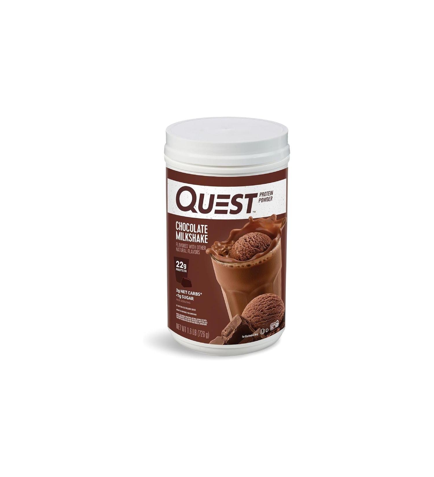 Quest Protein Powder Bundle - Cookies & Cream (20g Protein 1.6lb) Chocolate Milkshake (22g Protein 1.6lb) - Buy Online on GoSupps.com