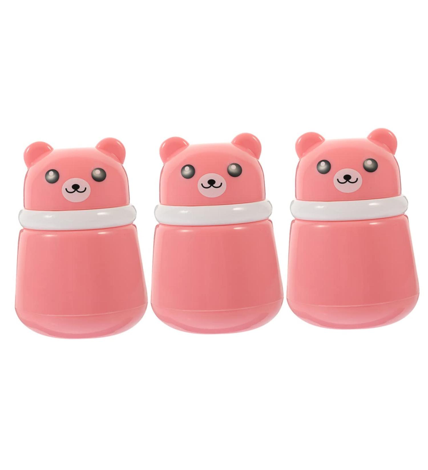 Healifty 3pcs Powder Puff Box Set - Travel Dispenser with Loose Powder Sponge | Cute Pink Container for Baby Powder, Body Powder, Talcum Powder | 10X7CM - Buy Online on GoSupps.com