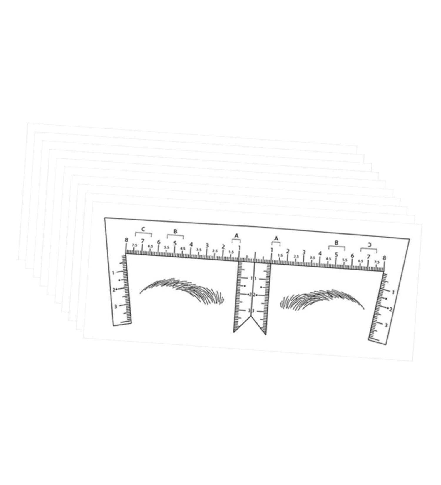 Healeved 10Pcs stickers eyebrow ruler for measurement eyebrow mapper marker eyebrow ruler tool scale - Buy Online on GoSupps.com