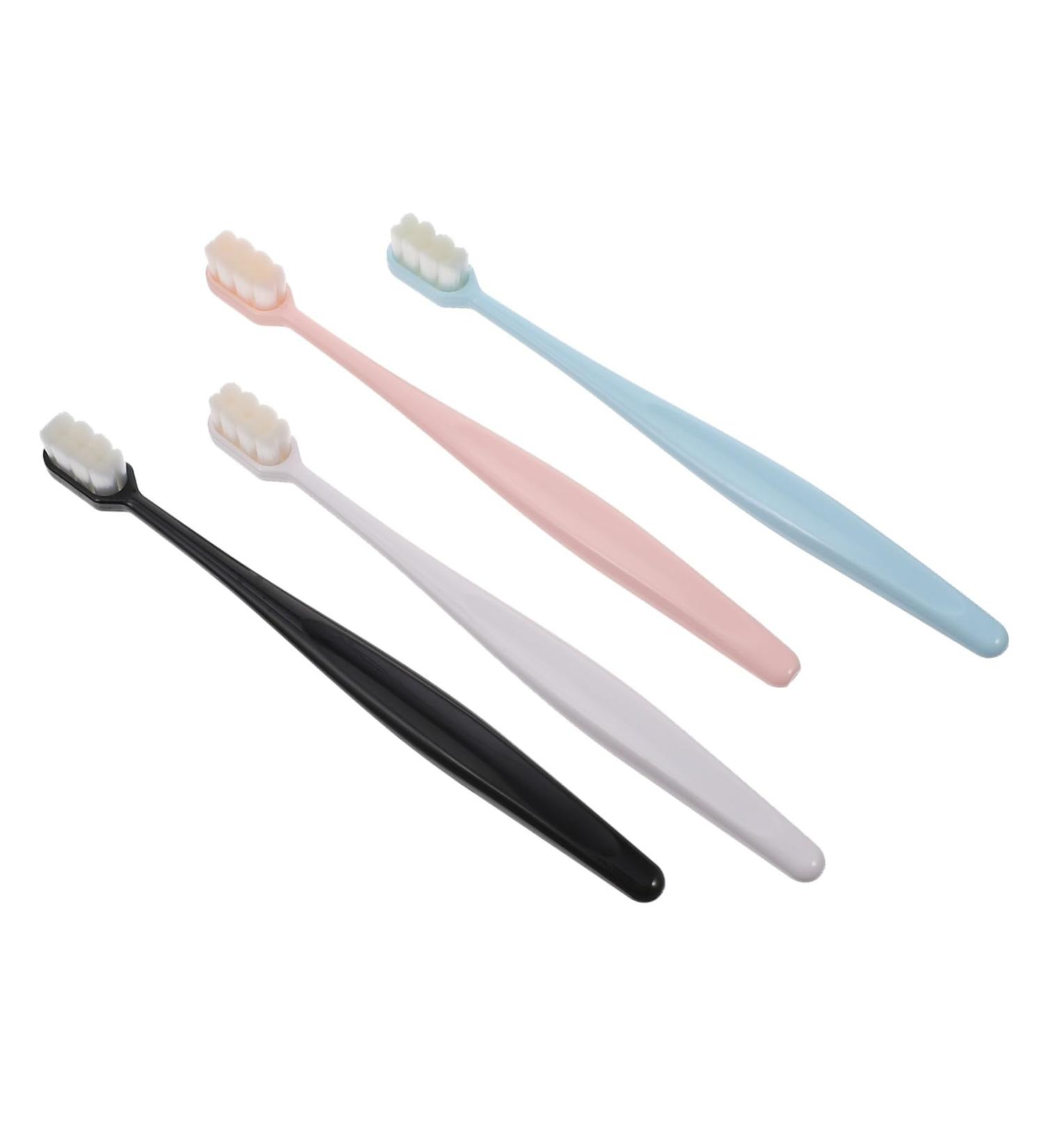 Goohochy Soft Toothbrush Set - 4 Pcs Manual Toothbrush for Sensitive Teeth | Ideal for Adults Pregnant Women & Kids | Durable ABS Handle | Global Shipping Available - Buy Online on GoSupps.com