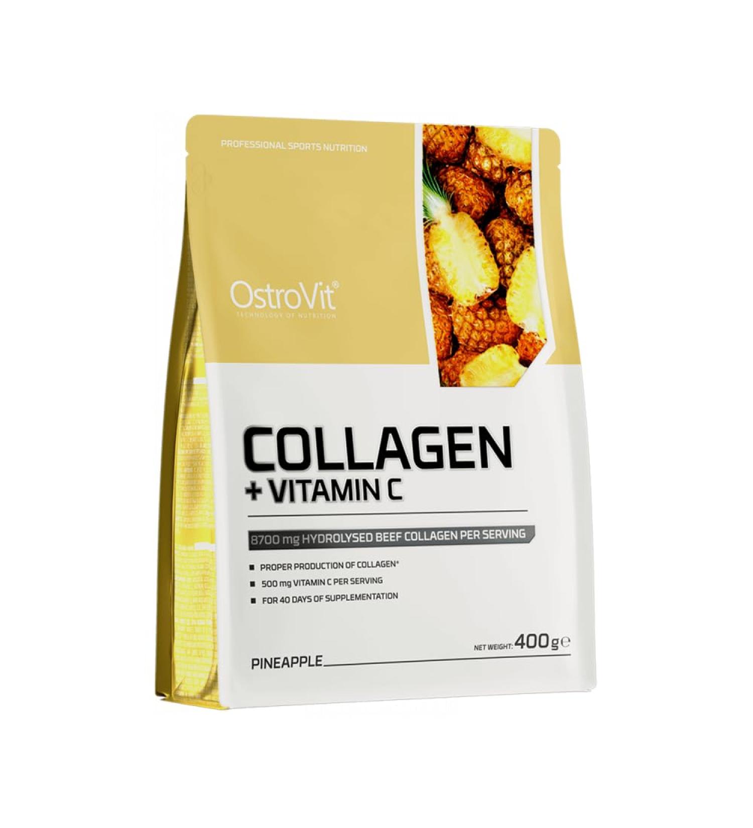 OstroVit Collagen + Vitamin C (400g) Ananas - Prot ines - Collag ne Ananas 400g