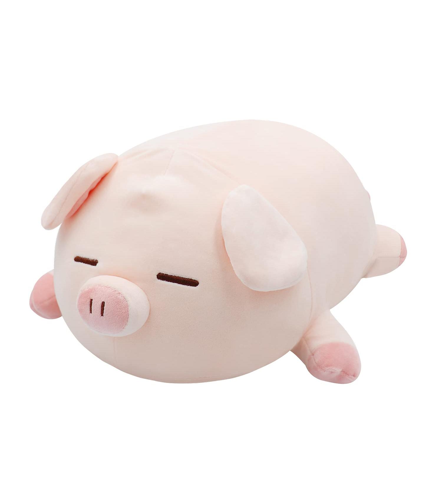 Chubby Kawaii Pig Plush Toy - Soft Animal Hugging Pillow for Kids - 15.7 Inch Multicoloured - Buy Online on GoSupps.com