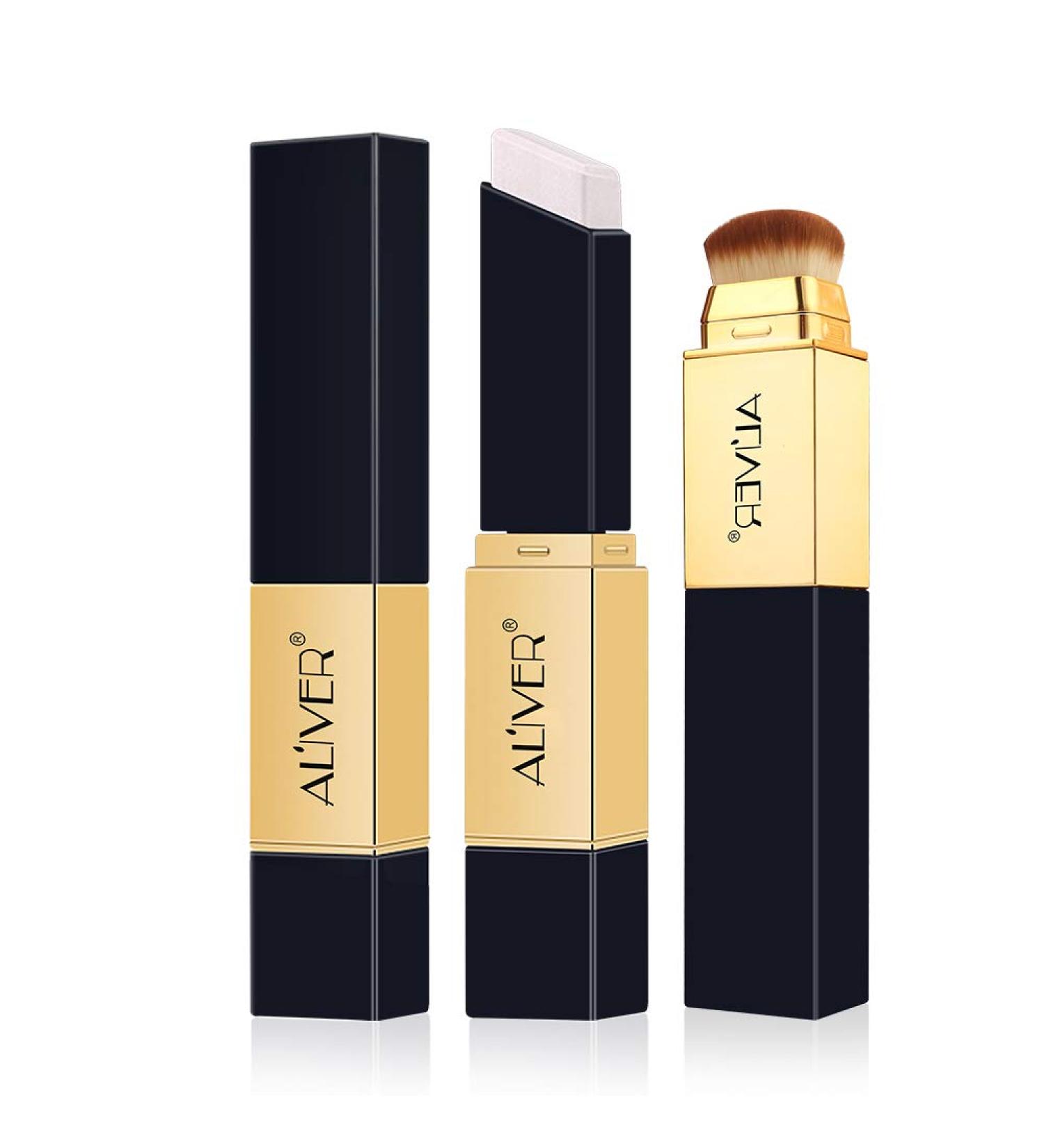 Color Changing Foundation Stick and Concealer with Brush - Full Coverage for Dark Circles, Pores, Acne Marks, and Fine Lines - Waterproof and Sweatproof - Perfect for Creating Nude Makeup - Buy Online on GoSupps.com