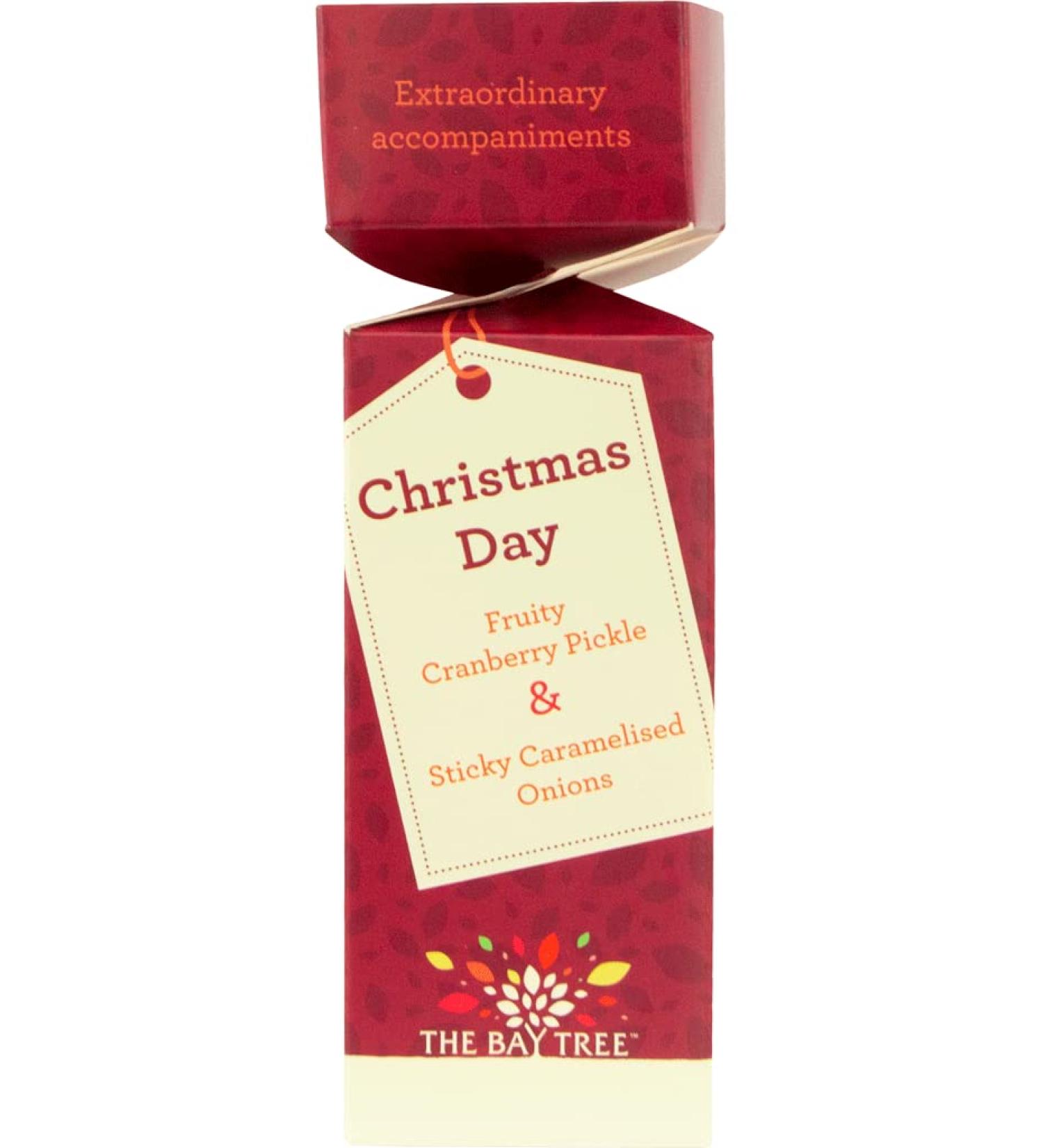 The Bay Tree | Christmas Day Cracker | Includes: Fruity Cranberry Pickle (100g) and Sticky Caramelised Onions (100g)