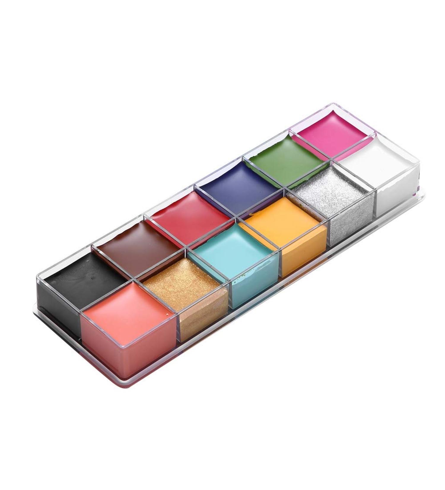  Masyrt 12 Colors Facial Body Oil Paint Dramatic Special Effects Grease Paint - Buy Online on GoSupps.com
