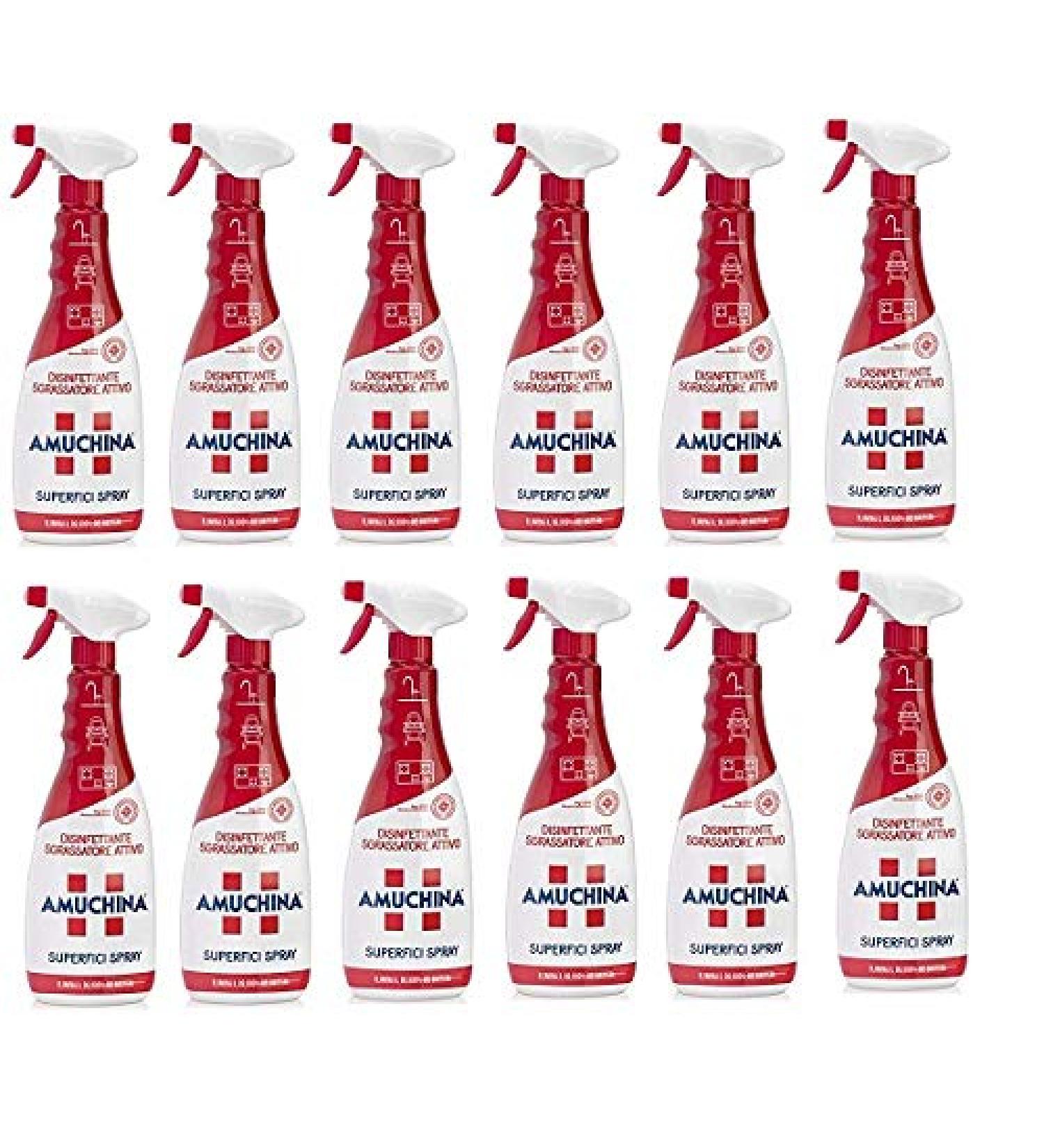 Set of 12 AMUCHINA Sgrassatore Trigger Detergenti 750 ml