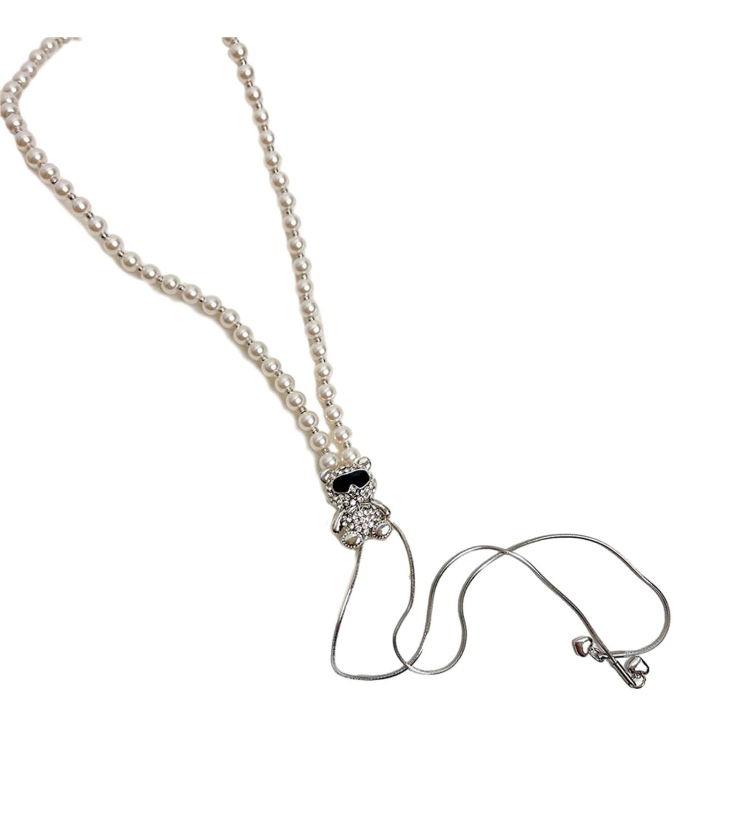 Oralgos Harajuku Necklace for Women & Girls - Trendy Pearl Jewelry with Bear Sunglasses & Cool Designs | 2023 Fashion - Buy Online on GoSupps.com