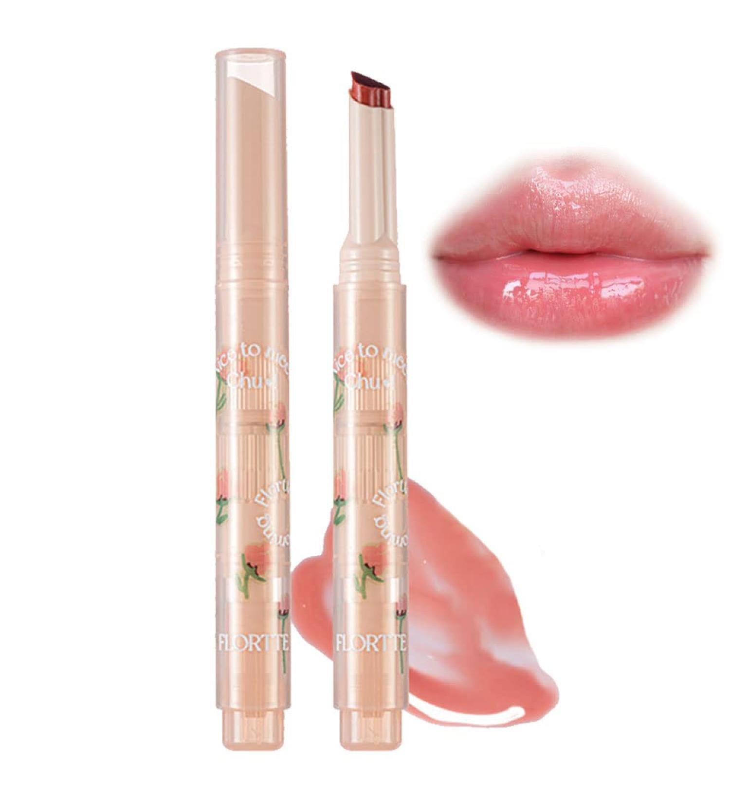 Flortte Heart-Shaped Jelly Lipstick (#03) - Moisturizing Lip Gloss for Sweet and Plump Lips - Buy Online on GoSupps.com