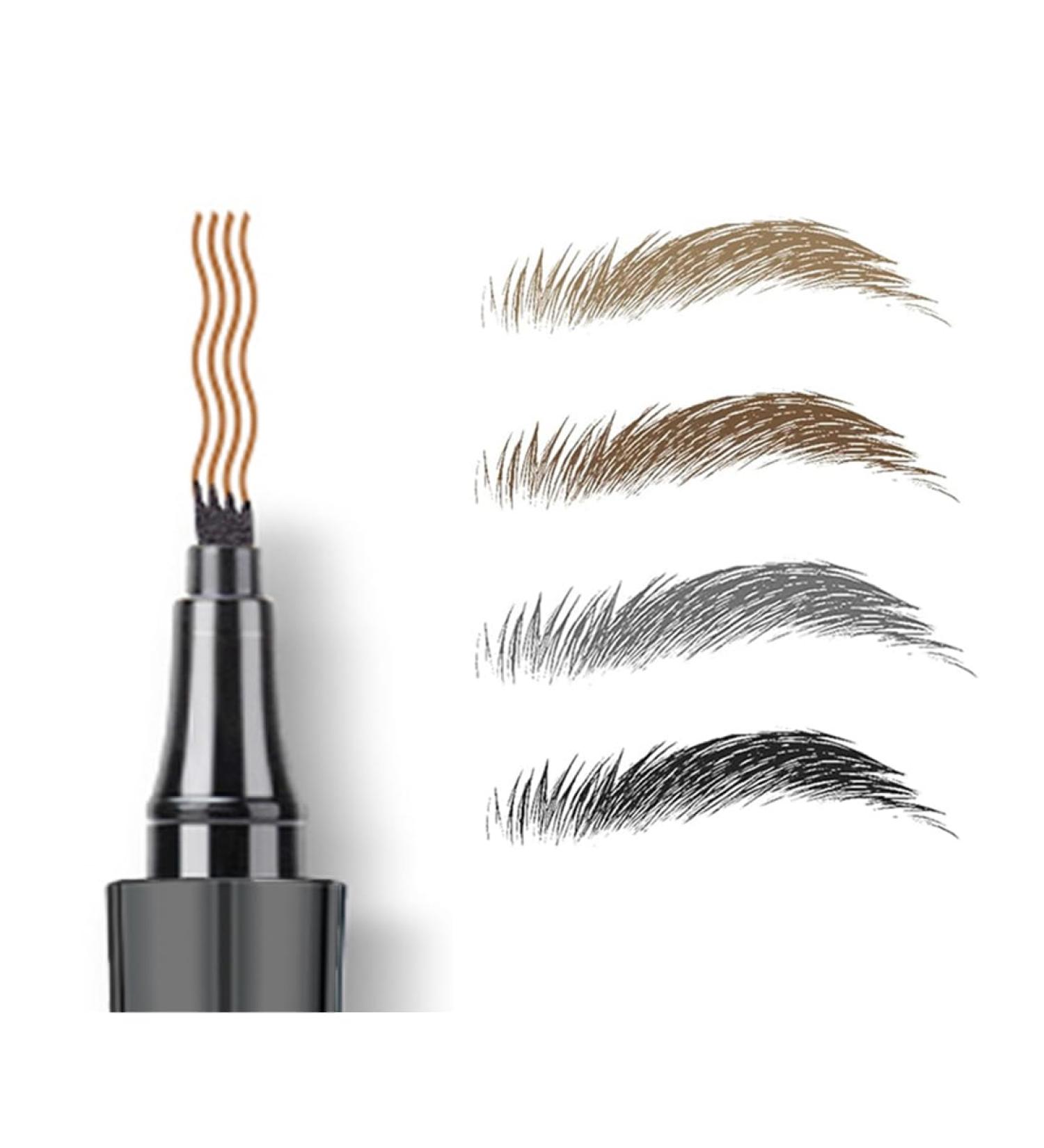  Linble Microblading liquid eyebrow pen - Four pointed tip - For liquid hair - Like Strokes Eyebrow - Pigment ink for eyebrows (#03 grey) - Buy Online on GoSupps.com