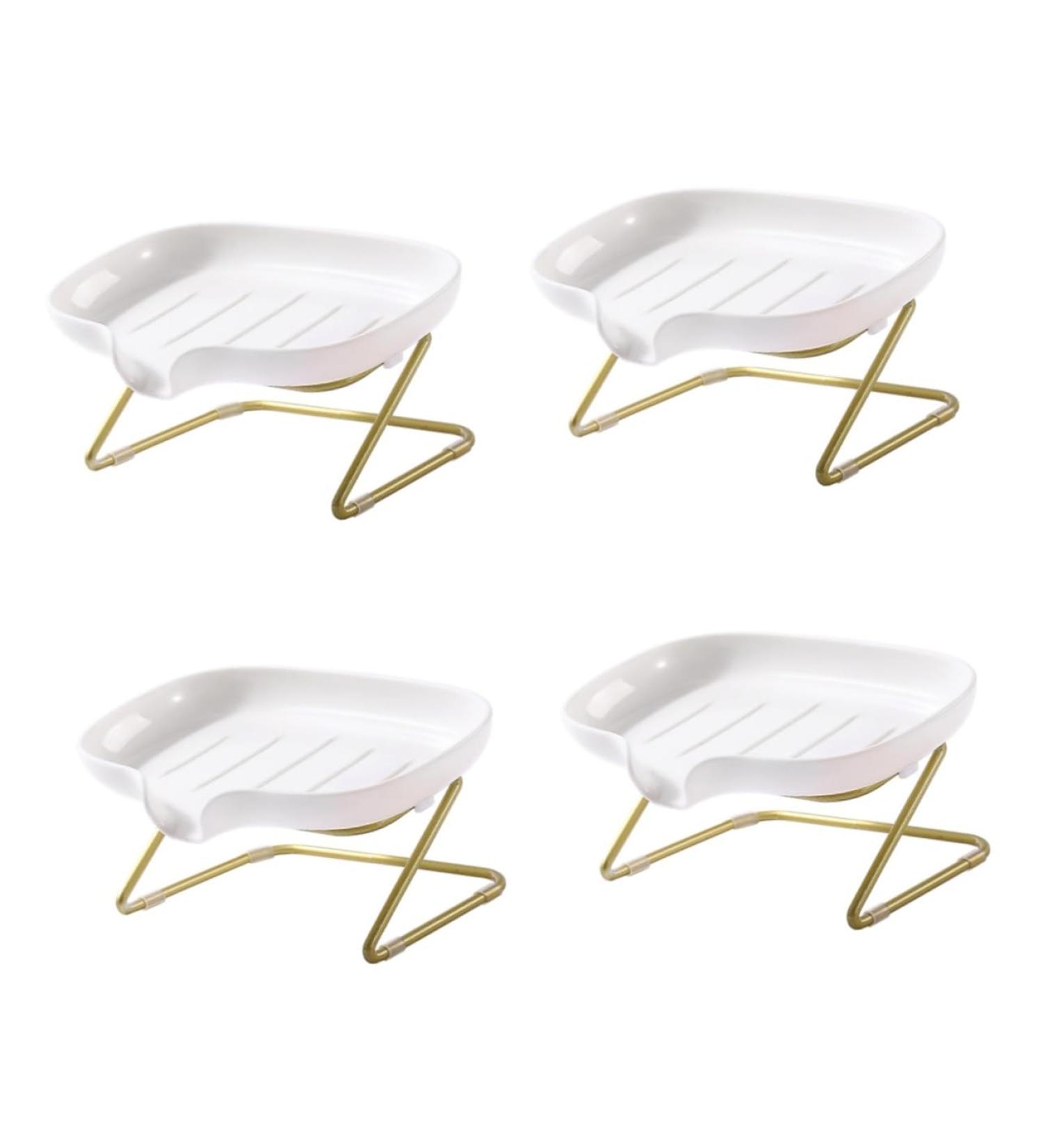 Ciieeo 4 Sets Soap Drain Box Drain Spout Soap Holder Bathroom Soap Container Soap Dish Soap Draining Rack Plastic Container Sponge Drying Holder Soap Drainer Non-slip Wall Hanging Pp - Buy Online on GoSupps.com