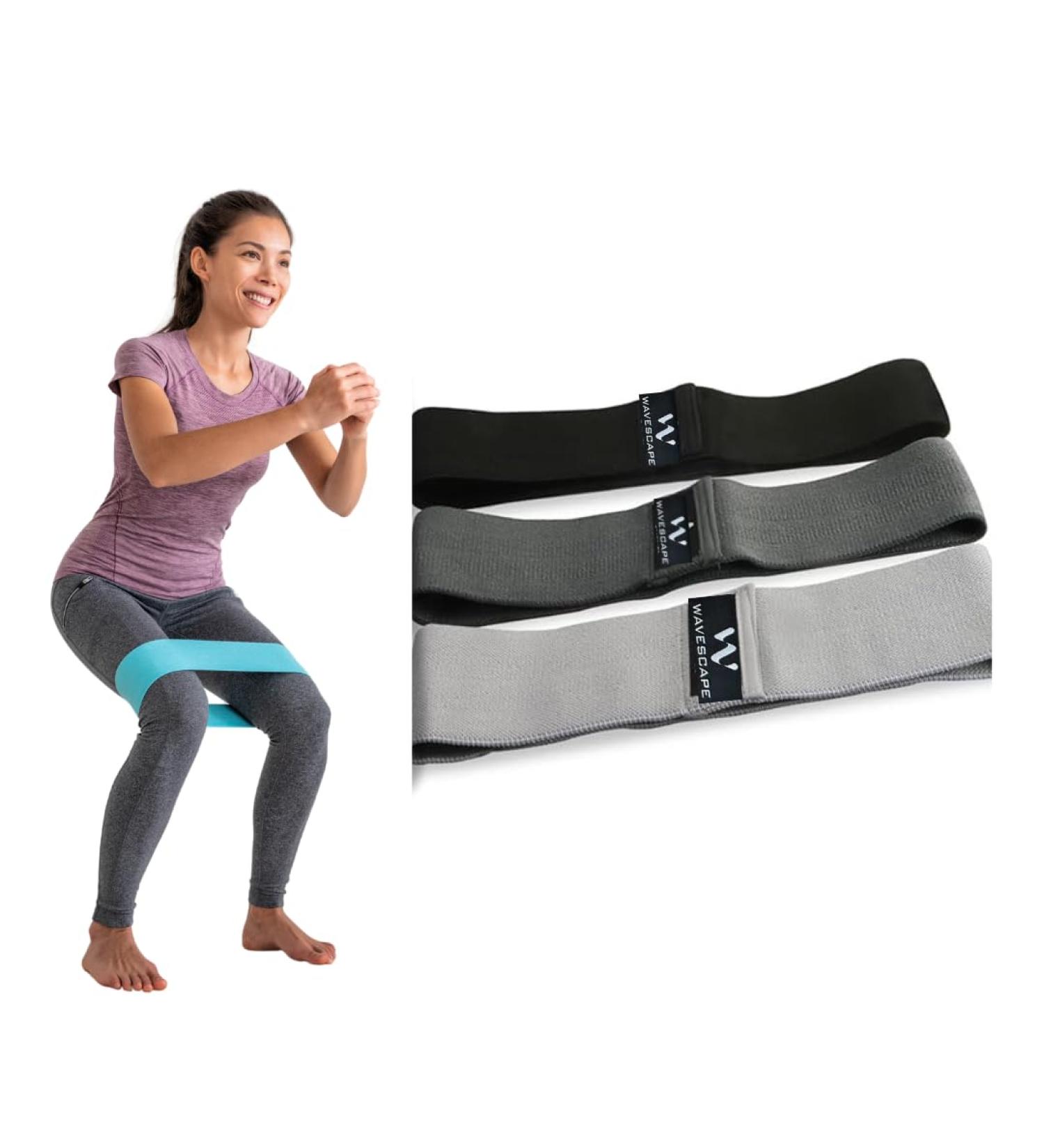 Buy Durable Fabric Resistance Loop Bands - Non-Slip Exercise Workout Bands Set for Total Body Legs Thighs & Booty - Ideal for Men & Women - International Shipping Available - Buy Online on GoSupps.com