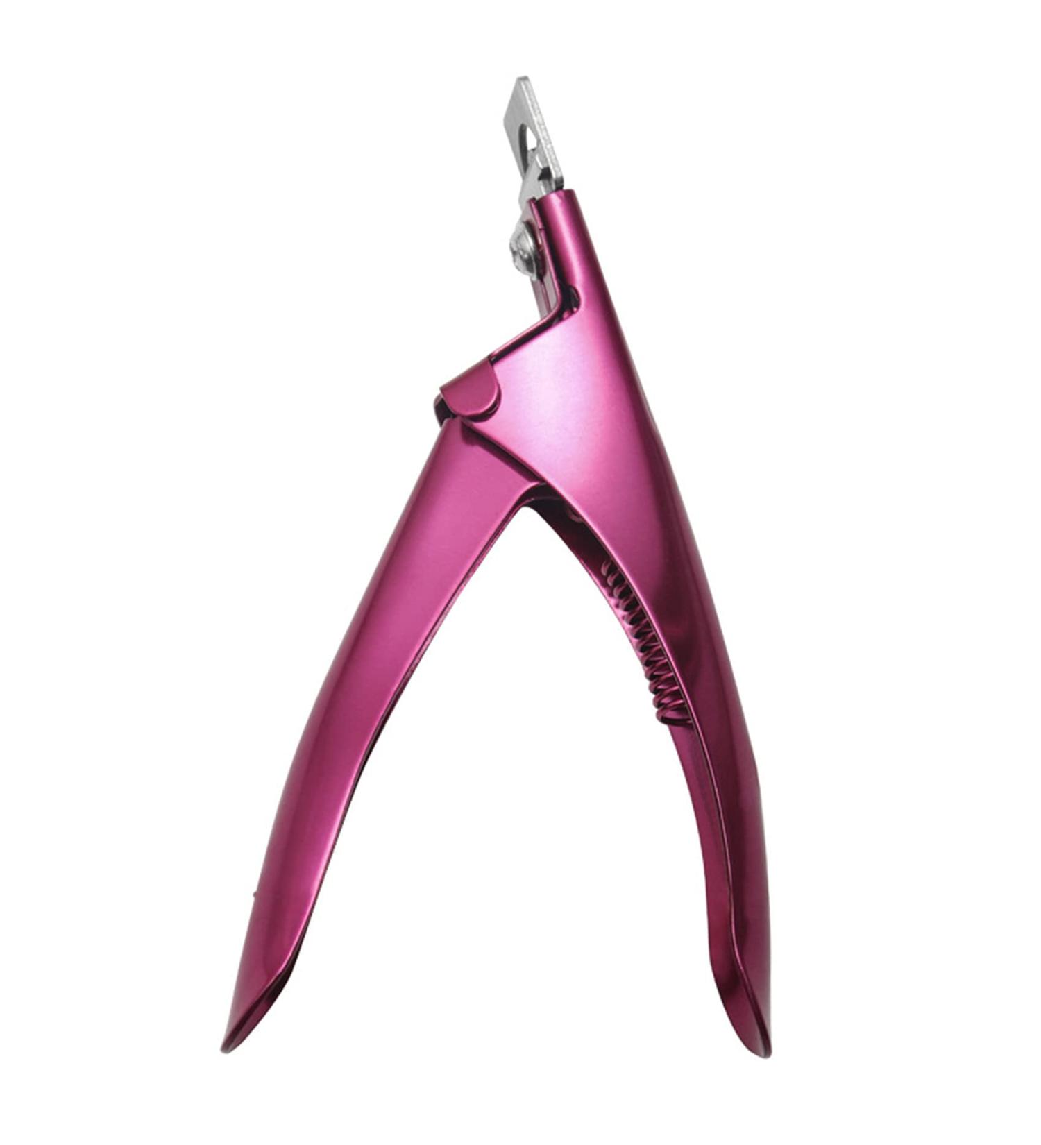 iZhuoKe Acrylic Nail Clippers - Professional Nail Tip Cutter for False Gel Nails - Fuchsia - Buy Online on GoSupps.com