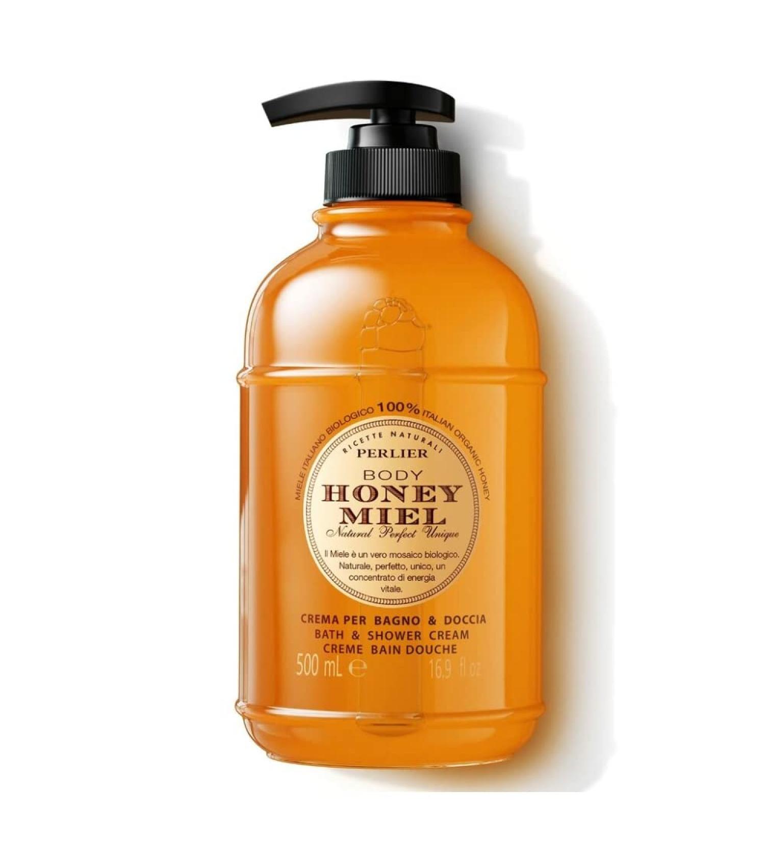Perlier Sweet Honey Miel Shower & Bath Cream - 100% Organic Honey, Deep Moisturization - 16.9 oz - Buy Online on GoSupps.com