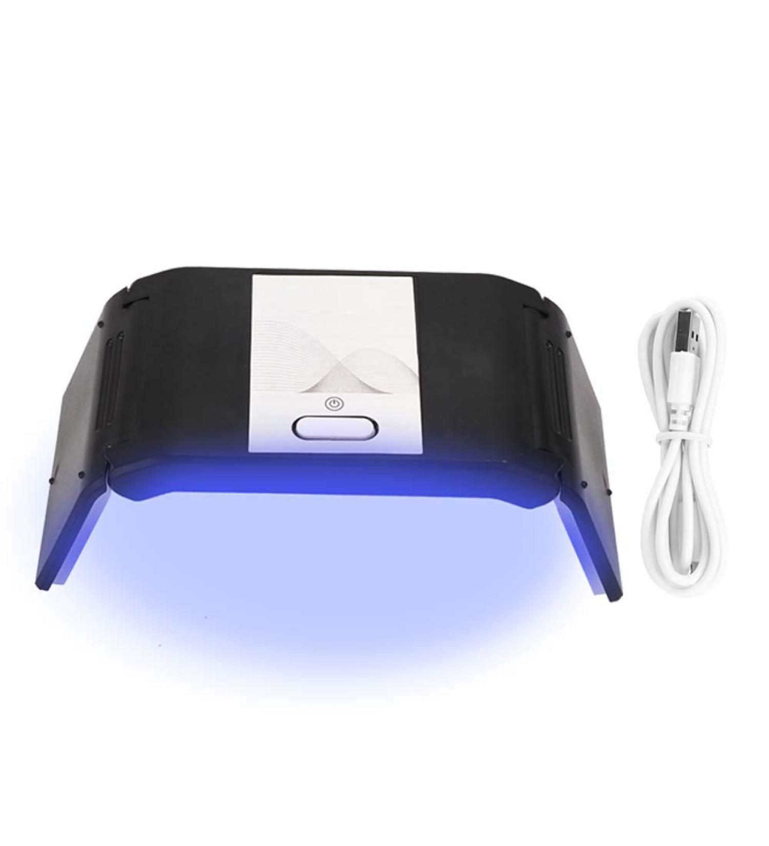 12 LED Nail Polish Dryer - Black Gel Curing Light for Home & Salon Nail Art - Buy Online on GoSupps.com