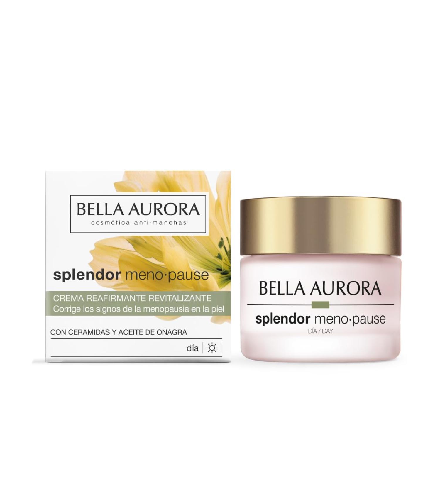  BELLA AURORA Bella Aurora Splendor Menopause Day | Firming and revitalizing cream for skin with signs of menopause | With ceramides evening primrose red clover and thyme | 50 ml - Buy Online on GoSupps.com