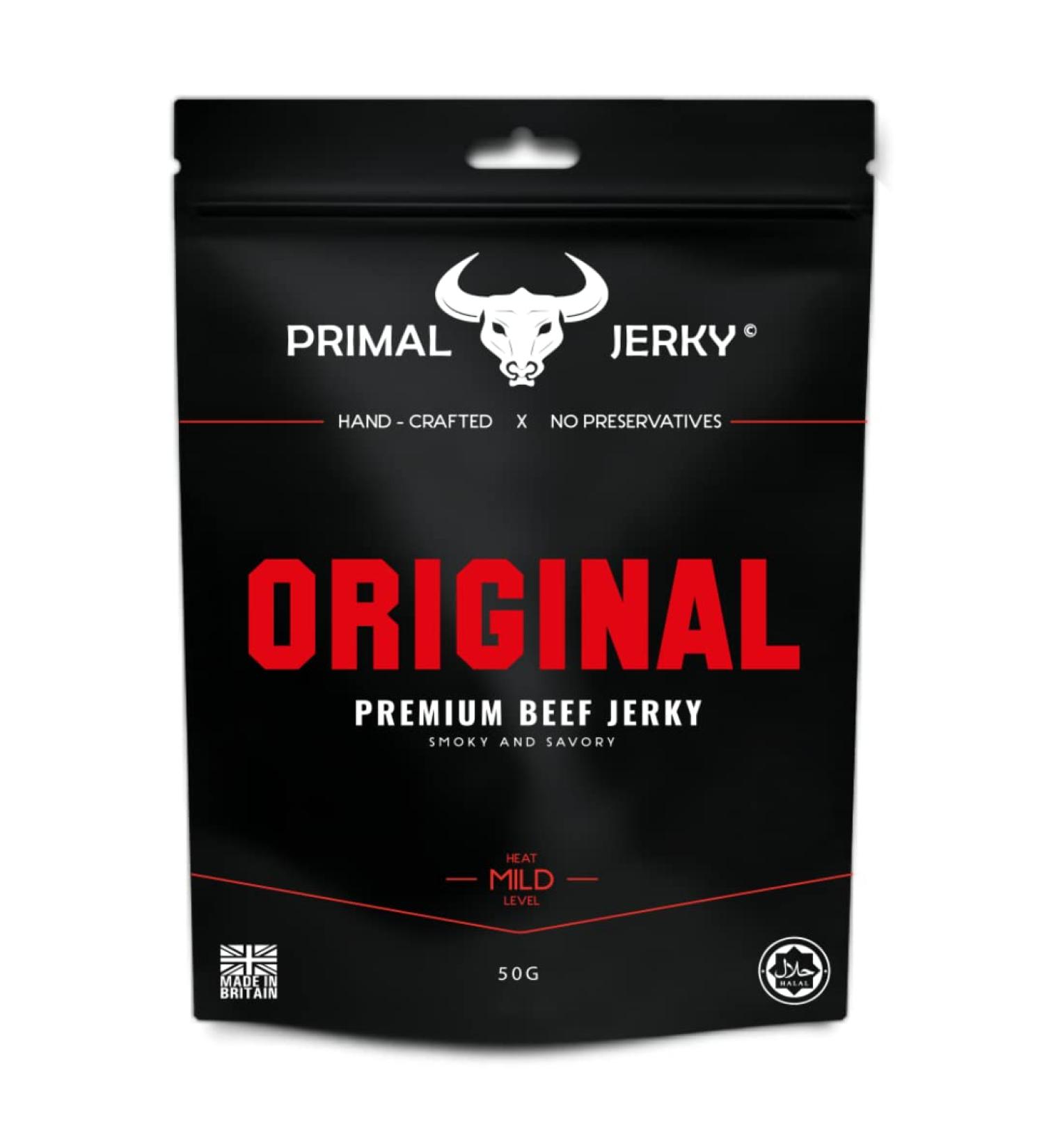 Primal Jerky Original Premium Beef Jerky 50gr x 5 pack