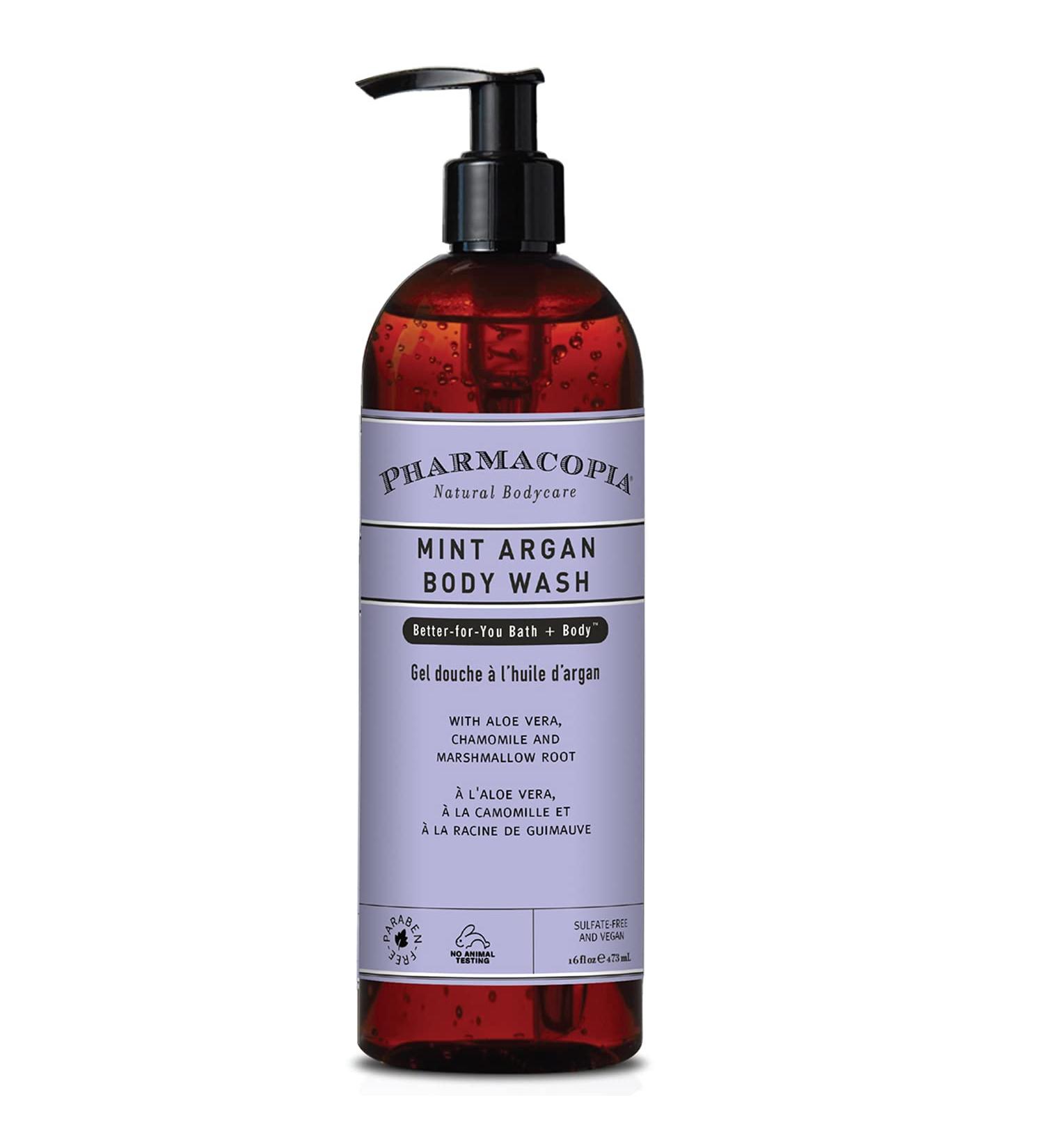 Pharmacopia Mint Argan Body Wash - 16 oz | Organic Vegan Shower Gel for Men & Women - Buy Online on GoSupps.com