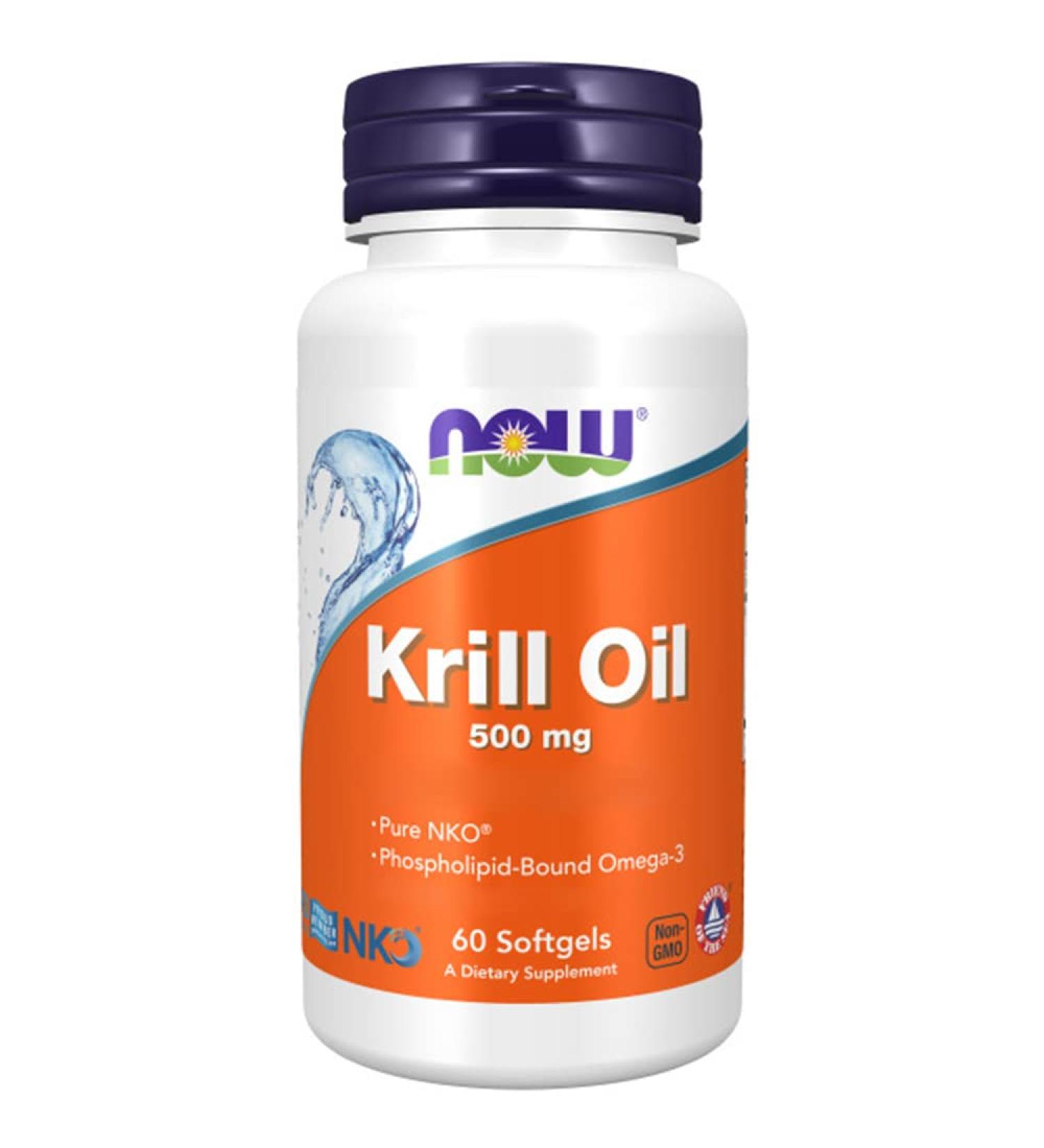 Now Foods Krill Oil 1000mg - High Dose EPA, DHA, Astaxanthin, 60 Softgels | Laboratory Tested, Soy Free, Gluten Free, Non-GMO - Buy Online on GoSupps.com