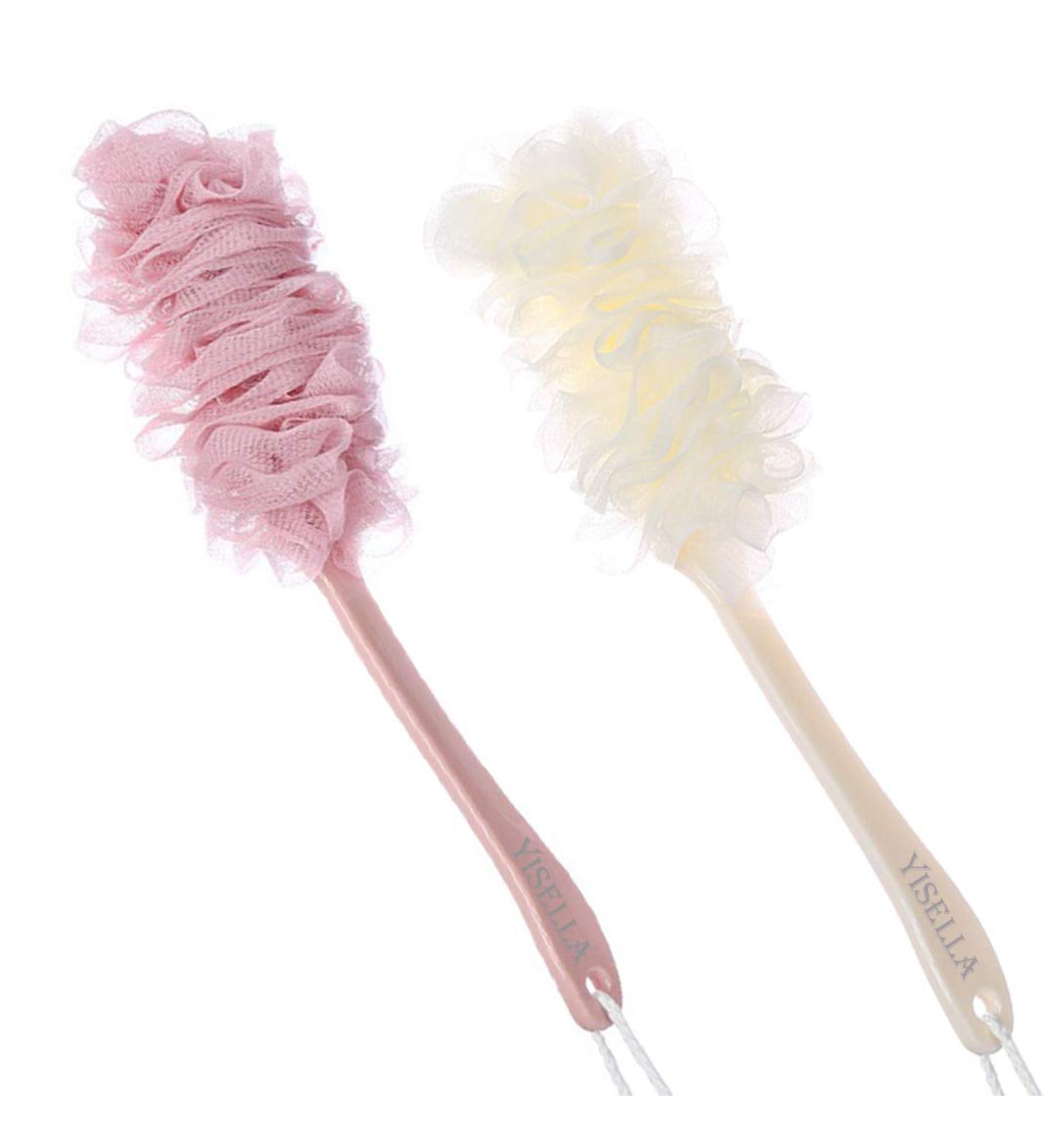 Long Handle Back Brush Shower Sponge for Women - Back Shower Scrubber Loofah Stick - Buy Online on GoSupps.com