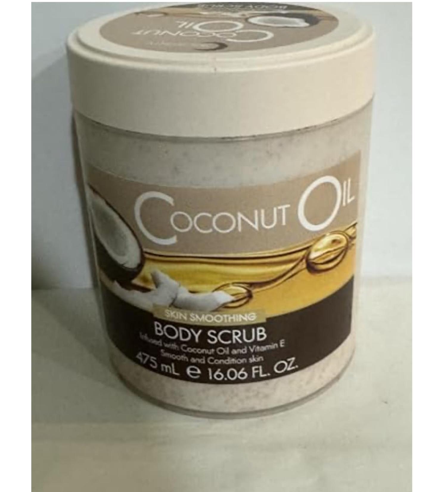 Coconut Oil Body Scrub Skin Smoothing with Vitamin E 475 mL