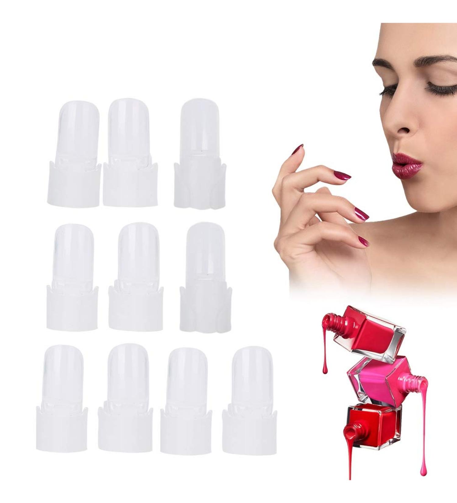 Uxsiya 10Pcs/Set Finger Nail Protector Tips Barrier Protector Gel Nail Tips Forms Acrylic Nail Tips Full Cover Shield Nails for Nail Protection - Buy Online on GoSupps.com