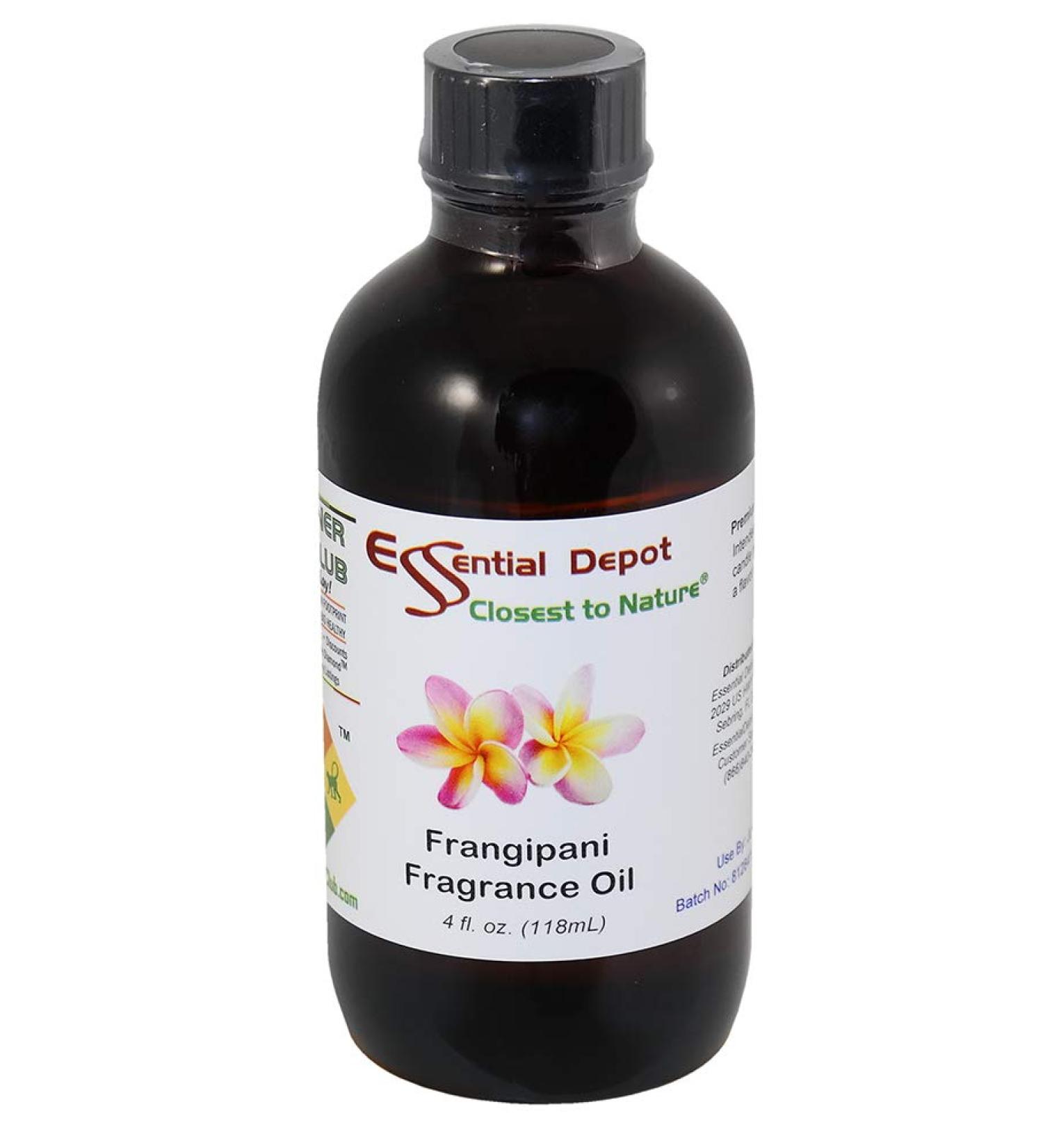 Frangipani Fragrance Oil - 4 oz Amber Glass Bottle | Premium Quality & Safety Sealed | International Shipping Available - Buy Online on GoSupps.com