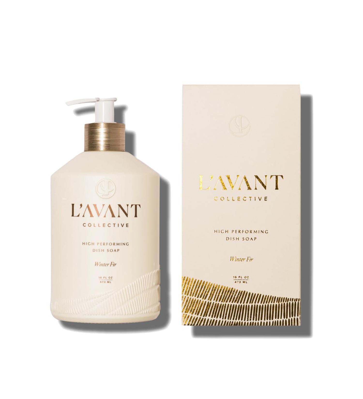 L AVANT Collective High Performing Dish Soap Plant-Based Winter Fir Scent Reusable Glass Bottle (16 Fl Oz) Eco-Friendly & Effective - Buy Online on GoSupps.com