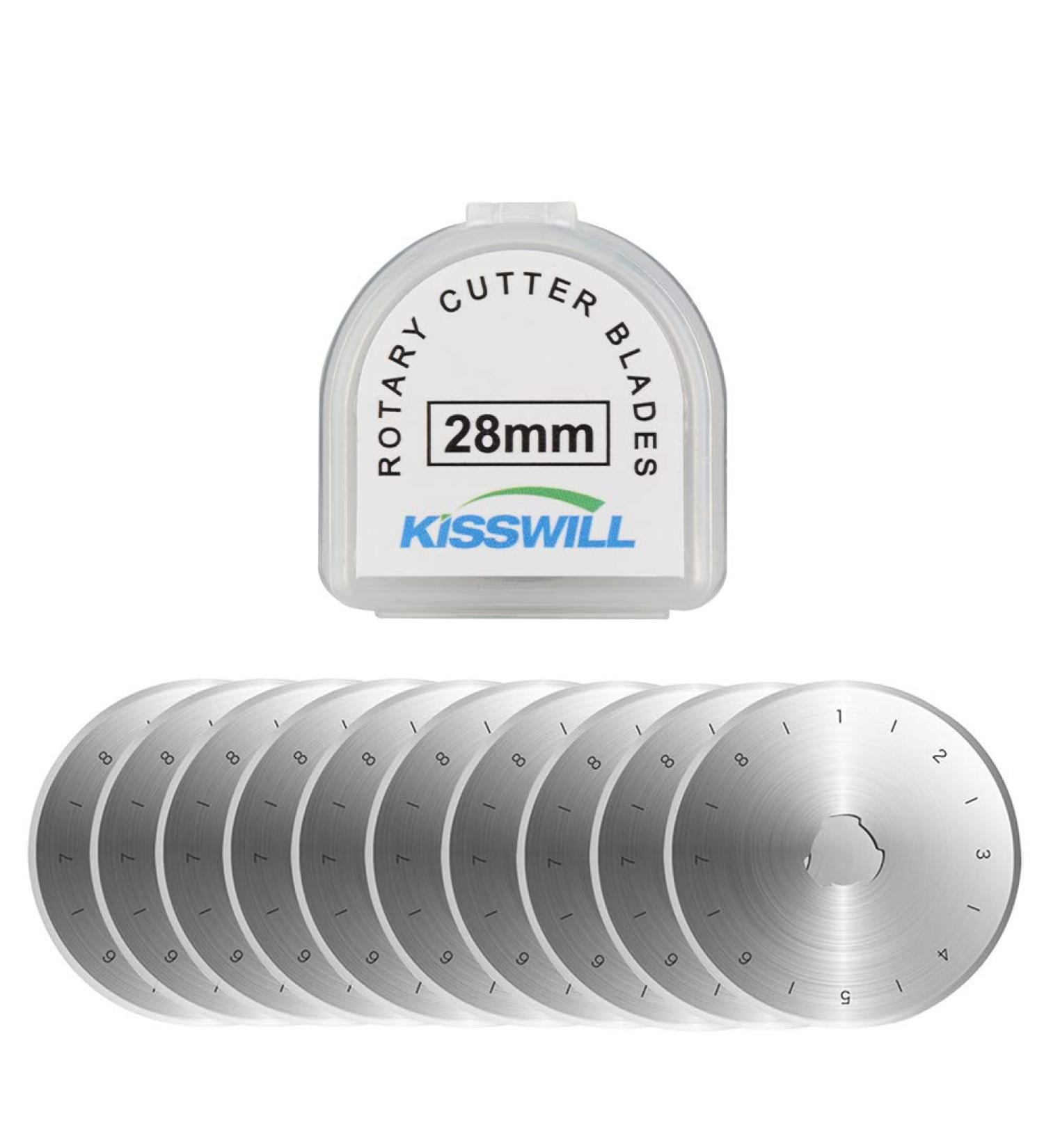 KISSWILL 28mm Rotary Cutter Blades  10 Pack Rotary Blades 28mm Fits OLFA  Fiskars  Martelli  Dremel  Truecut 28mm Rotary Cutter Replacement Blades  Sharp and Durable - Buy Online on GoSupps.com