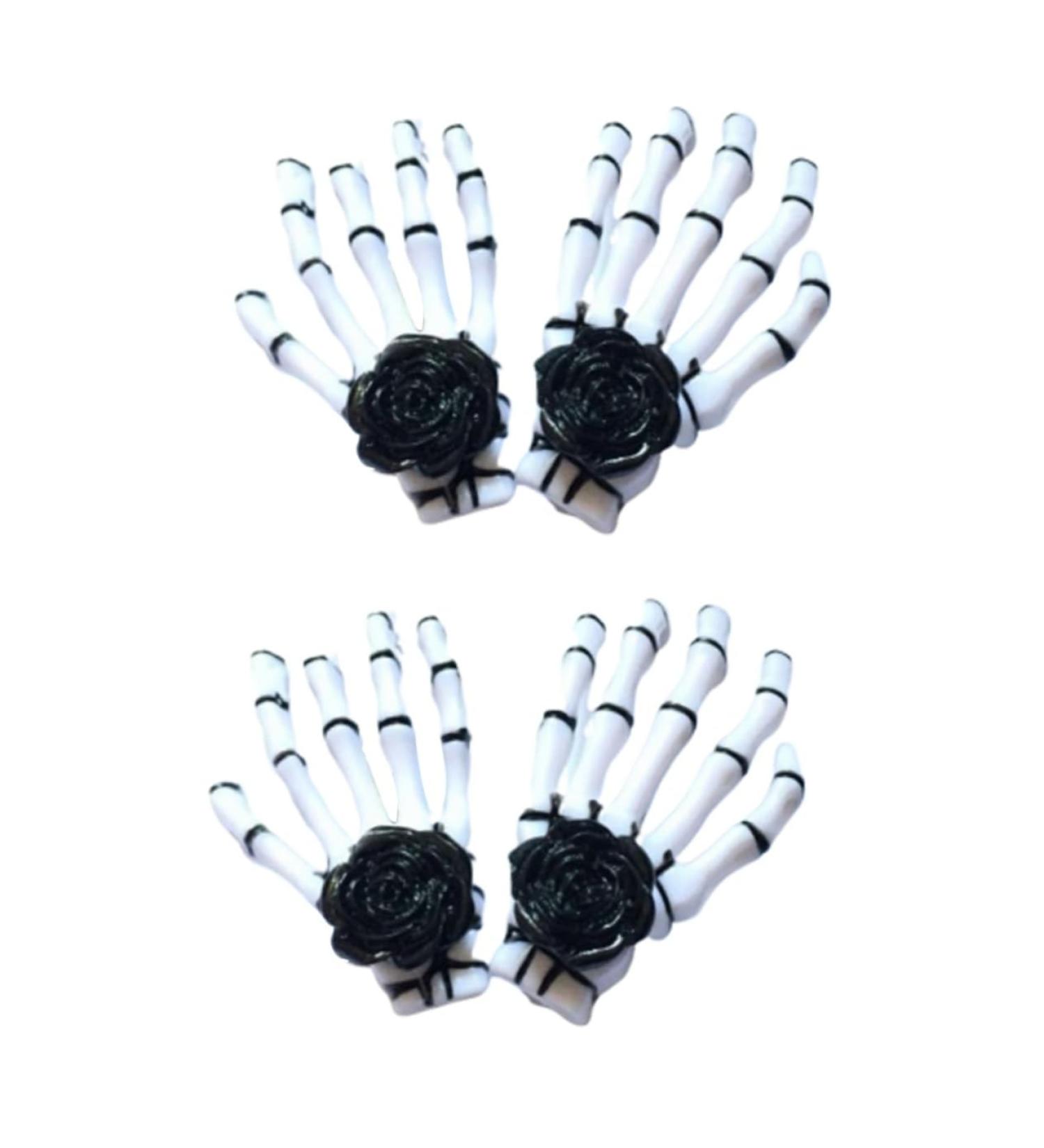 Beavorty 2 Pairs Skeleton hair clip hairpin hair clips for women barrettes for girls white decor Women hair clip halloween hairpin Gothic accessories lip gloss decorate Miss - Buy Online on GoSupps.com