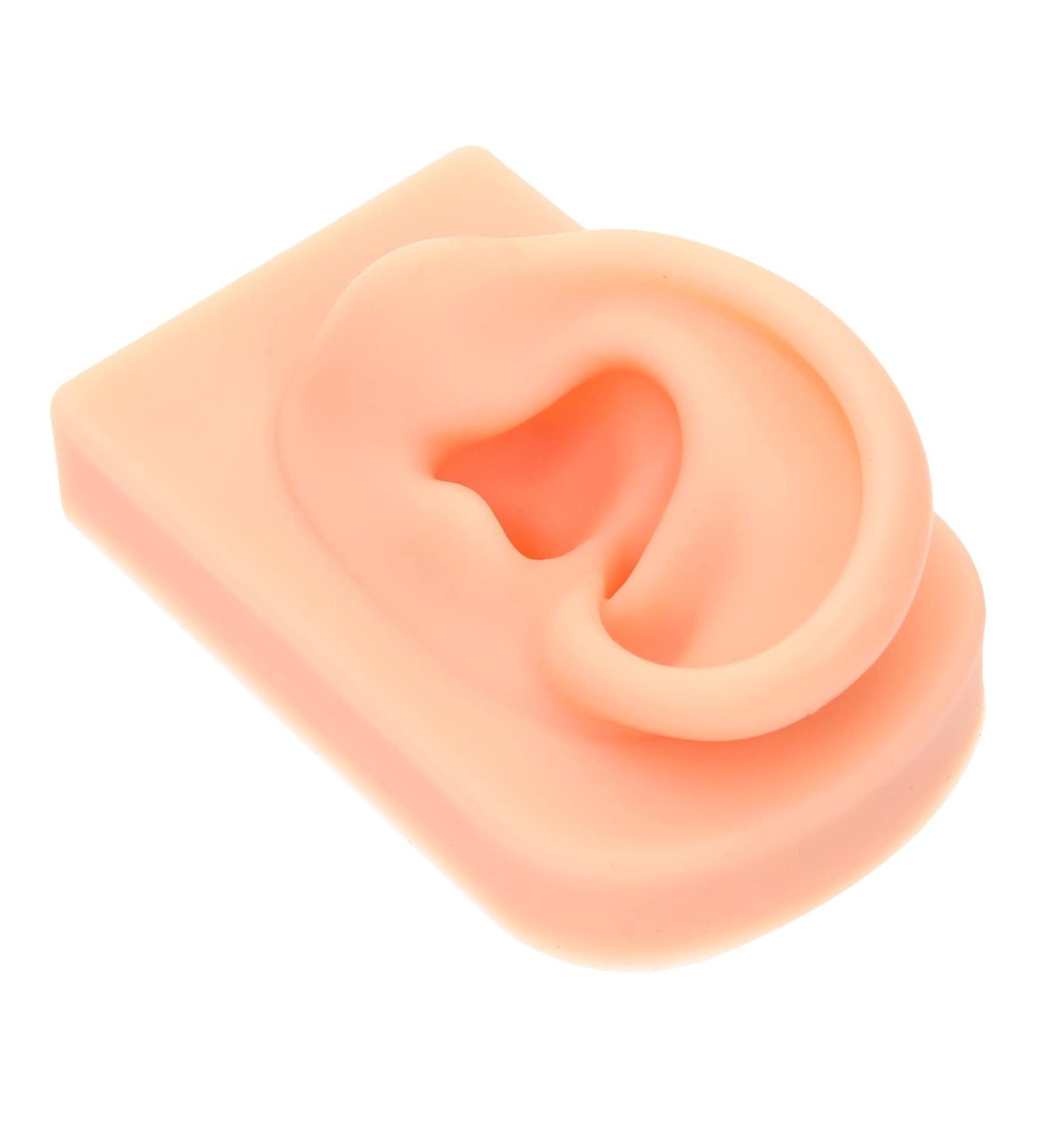 Baluue Silicone Simulation Ear Model for Jewelry Practice and Display - Khaki Prosthesis Earring Display - Buy Online on GoSupps.com