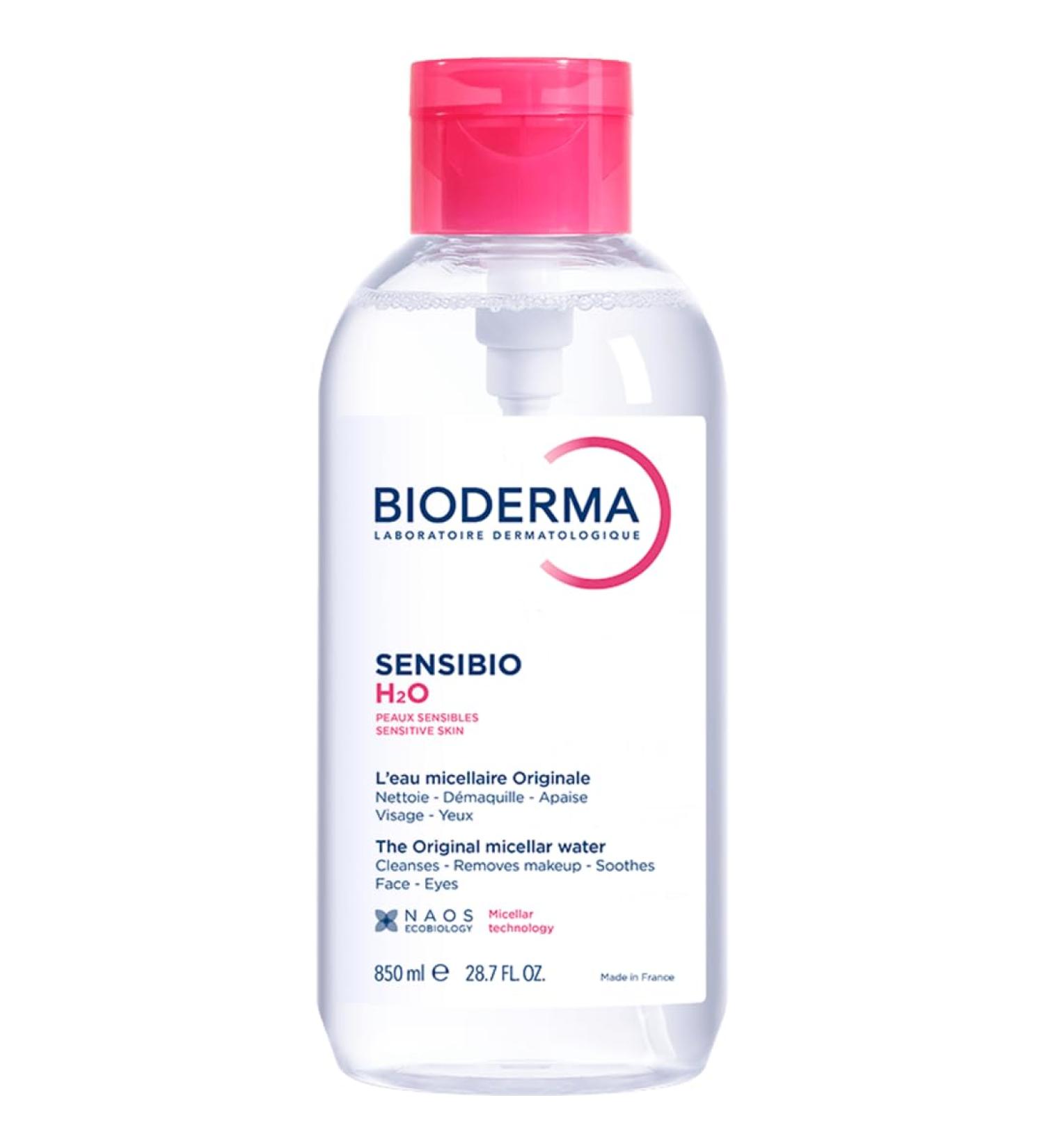 BIODERMA Sensibio H2O - Eau micellaire nettoyante et d maquillante - limine le maquillage le pollen et les r sidus de pollution - Peaux sensibles - Flacon 850 ml - Buy Online on GoSupps.com